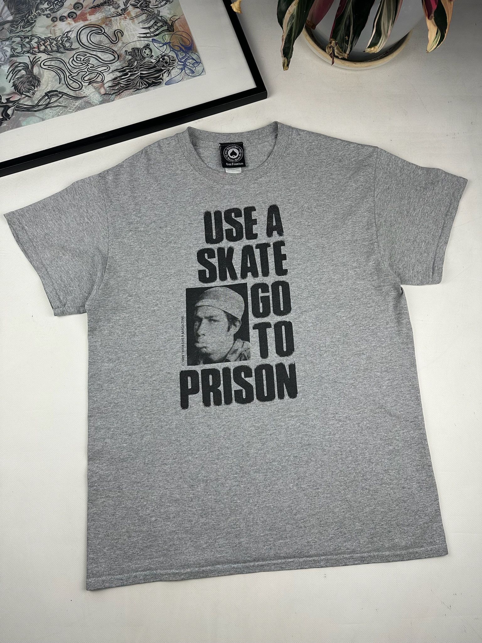 Thrasher Vintage Thrasher Magazine Mark Gonzales Prison Tshirt Size US M / EU 48-50 / 2 - 1 Thumbnail