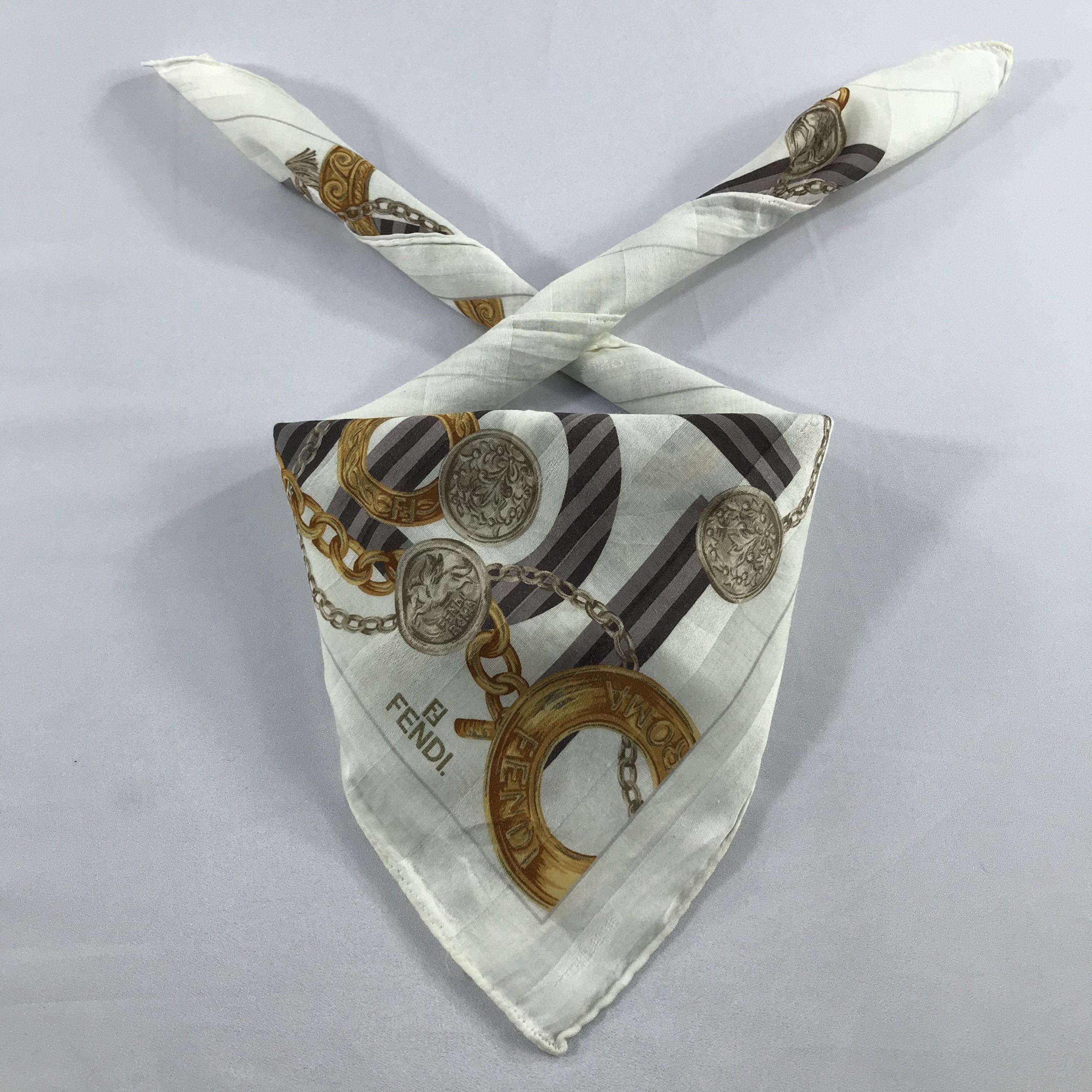 Vintage Vintage Fendi Bandana / Handkerchief / Neckerchief -S2207 Size ONE SIZE - 3 Thumbnail