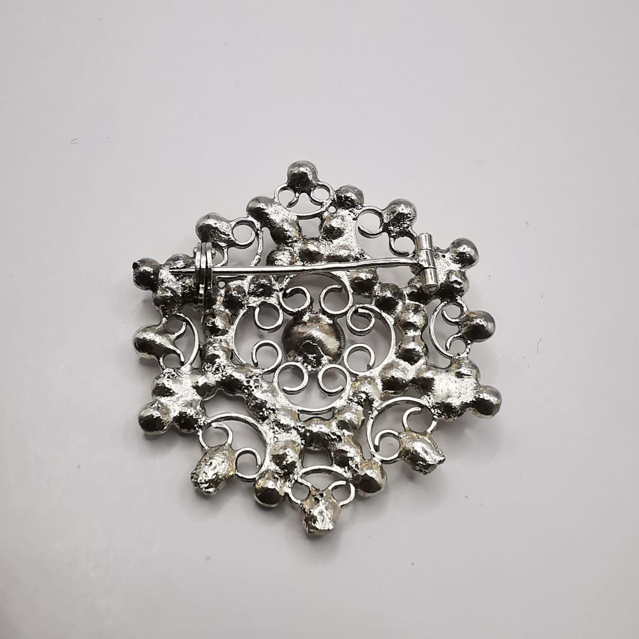 Sterling Silver Vintage Brooch Pendant Star made of 875 silver,Zircon 6.96 g Size ONE SIZE - 7 Thumbnail