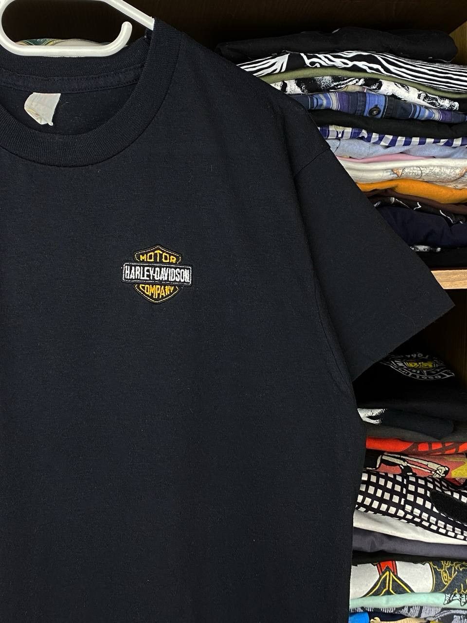 Harley Davidson Vintage Harley Davidson 80s Embroidered Screen Stars Tee Size US L / EU 52-54 / 3 - 3 Thumbnail