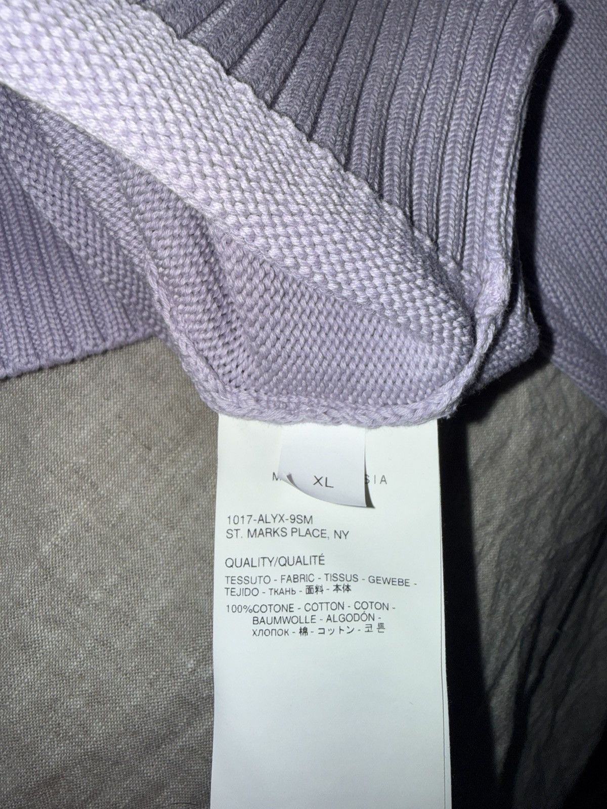 1017 ALYX 9SM 1017 ALYX 9SM Lavender Knit Crewneck Sweater Size US XL / EU 56 / 4 - 4 Thumbnail