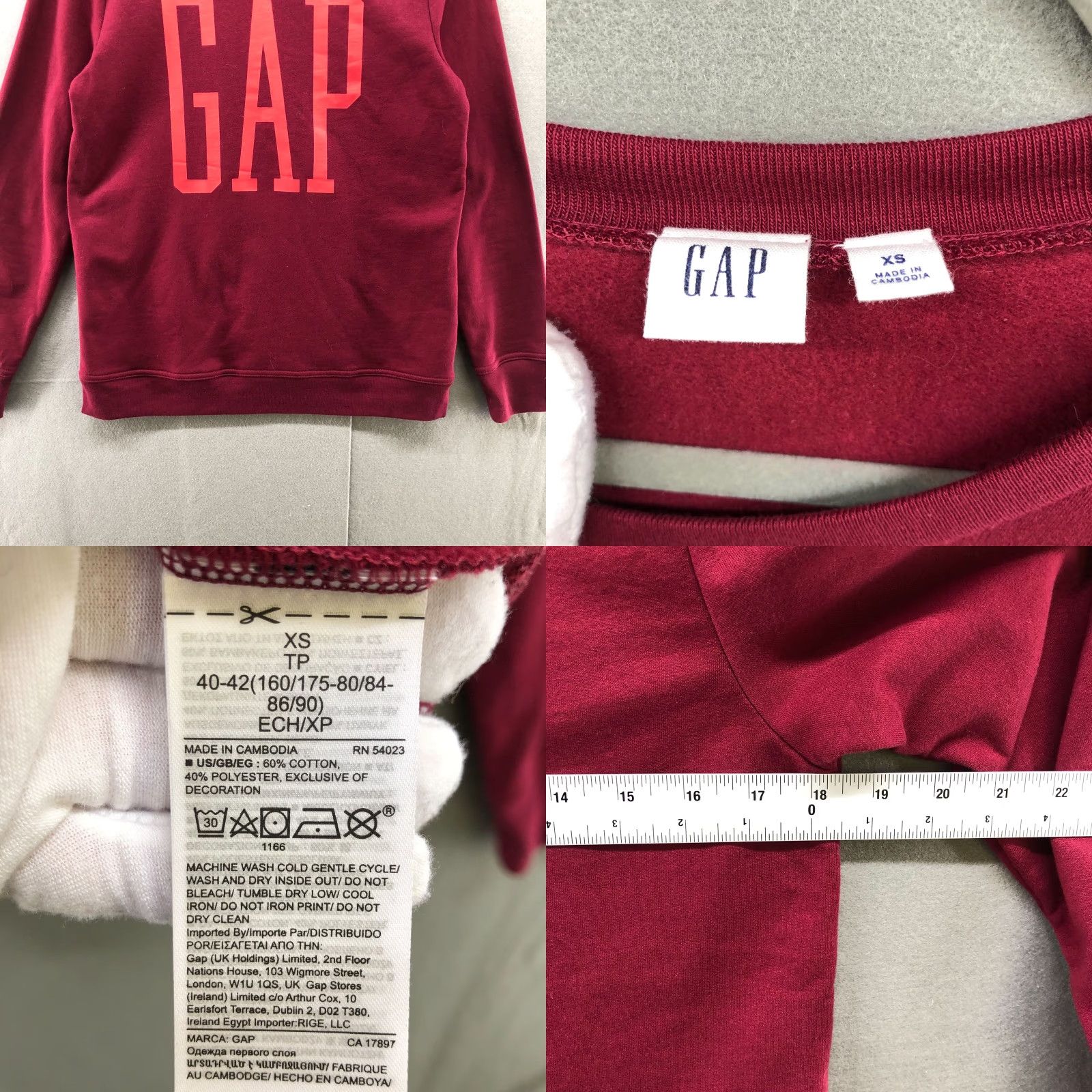 Gap GAP Logo Sweatshirts 2 Piece Lot Womens XS Black Relaxed Lounge Pullover Size XS / US 0-2 / IT 36-38 - 8 Thumbnail