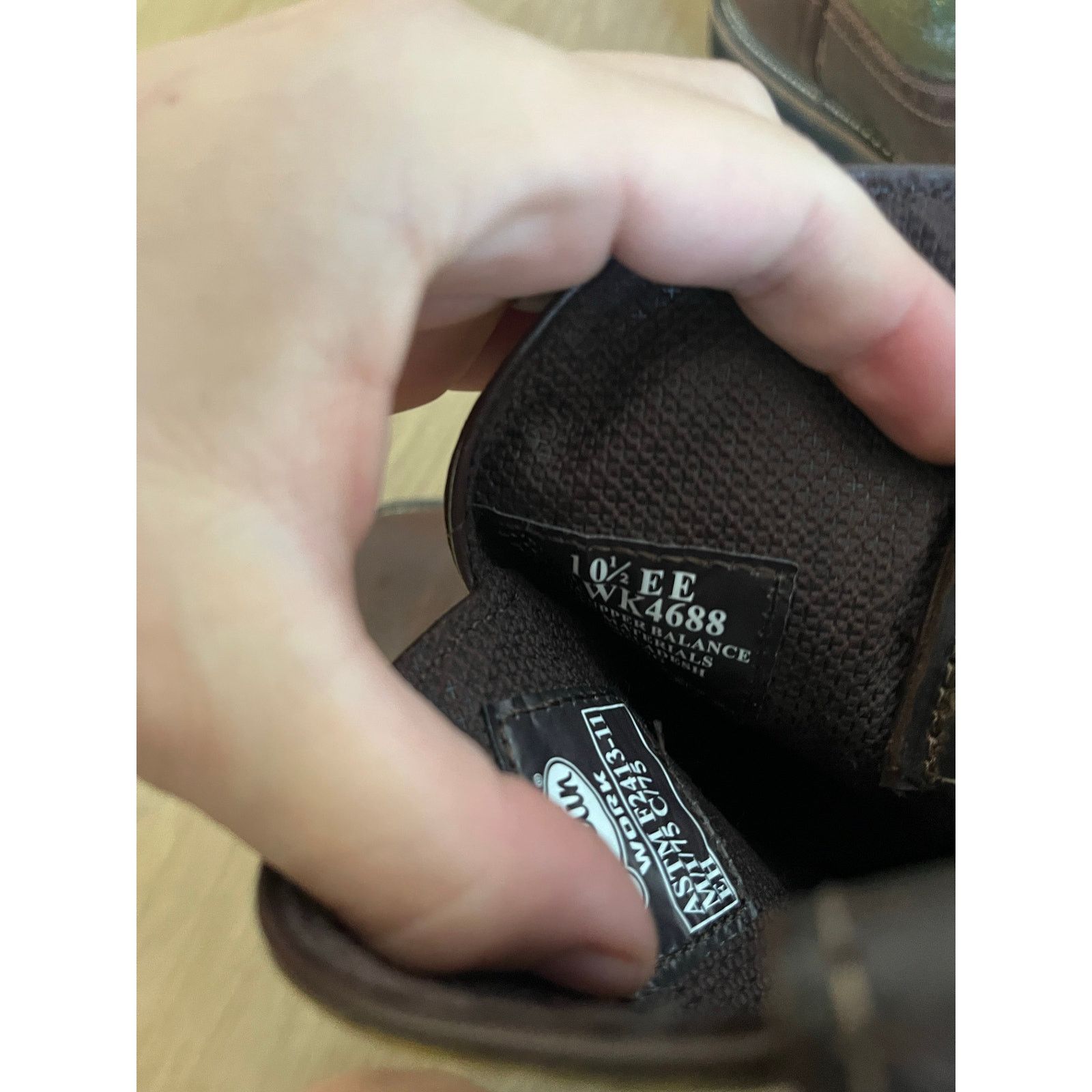 Justin Justin Men's Brown &Green Steel Toe Leather . Size 10.5 EE Size US 10.5 / EU 43-44 - 7 Thumbnail