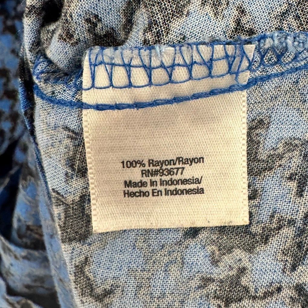 Other a.n.a Blue Houndstooth Rayon Blouse Medium Size M / US 6-8 / IT 42-44 - 5 Thumbnail
