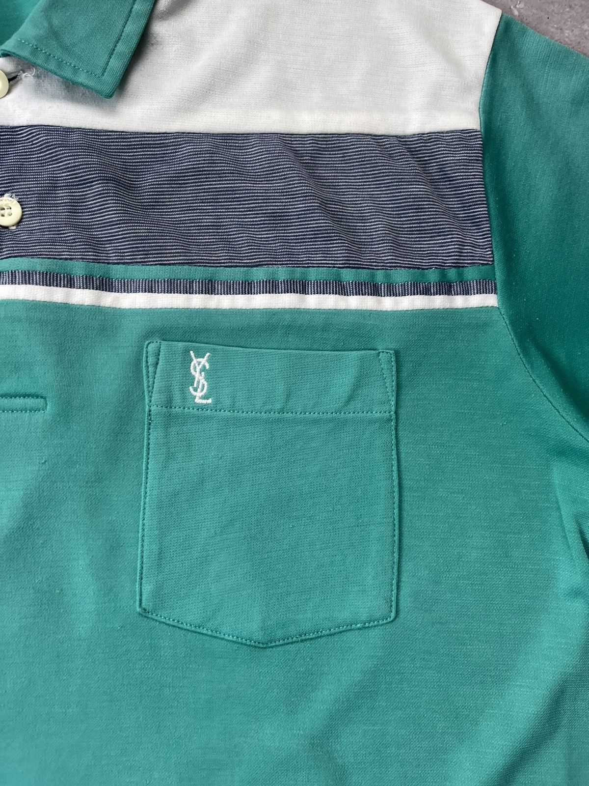 Yves Saint Laurent 80s Vintage Yves Saint Laurent YSL Sportswear Polo Shirt Size US L / EU 52-54 / 3 - 4 Thumbnail