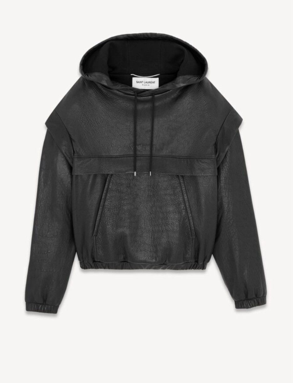 Saint Laurent Paris 🔥$6.2K VALUE🔥Saint Laurent Hooded Jacket in Grained Lambskin Size US S / EU 44-46 / 1 - 1 Thumbnail