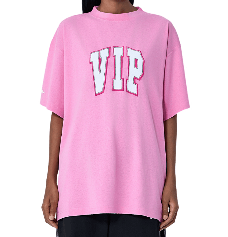 BALENCIAGA Women's Pink Cotton T-shirt New & Authentic