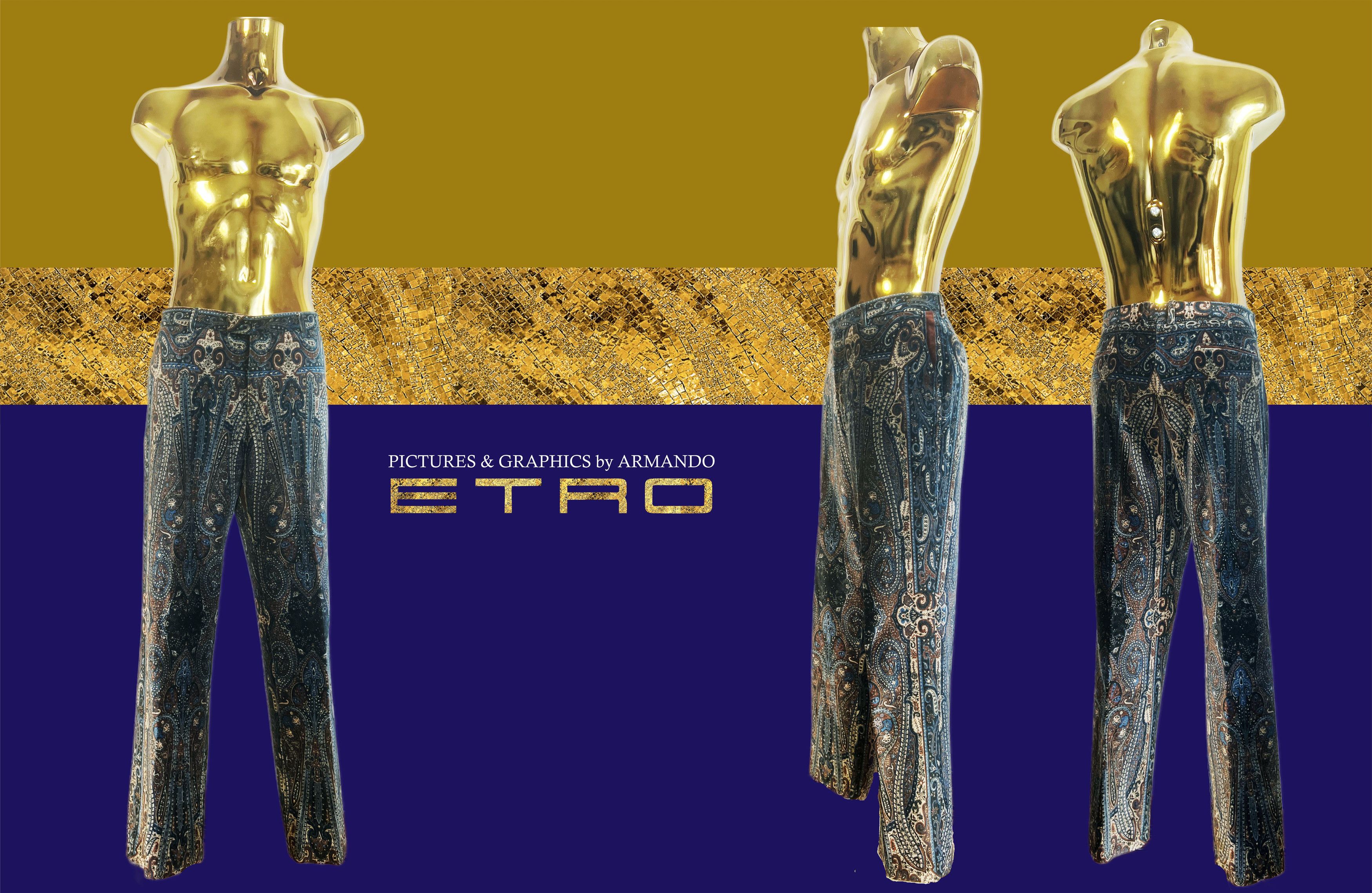 Etro Cashmere design velvet pant Size US 40 / EU 56 - 5 Thumbnail