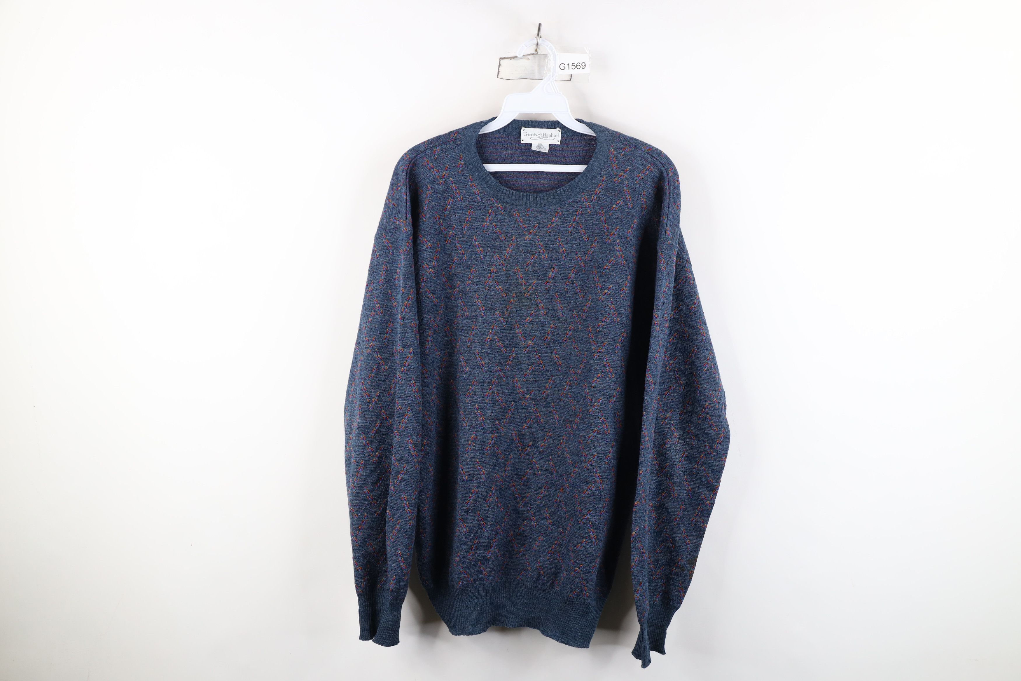 Vintage Vintage 90s Streetwear Hatch Wool Knit Crewneck Sweater Size US M / EU 48-50 / 2 - 1 Thumbnail