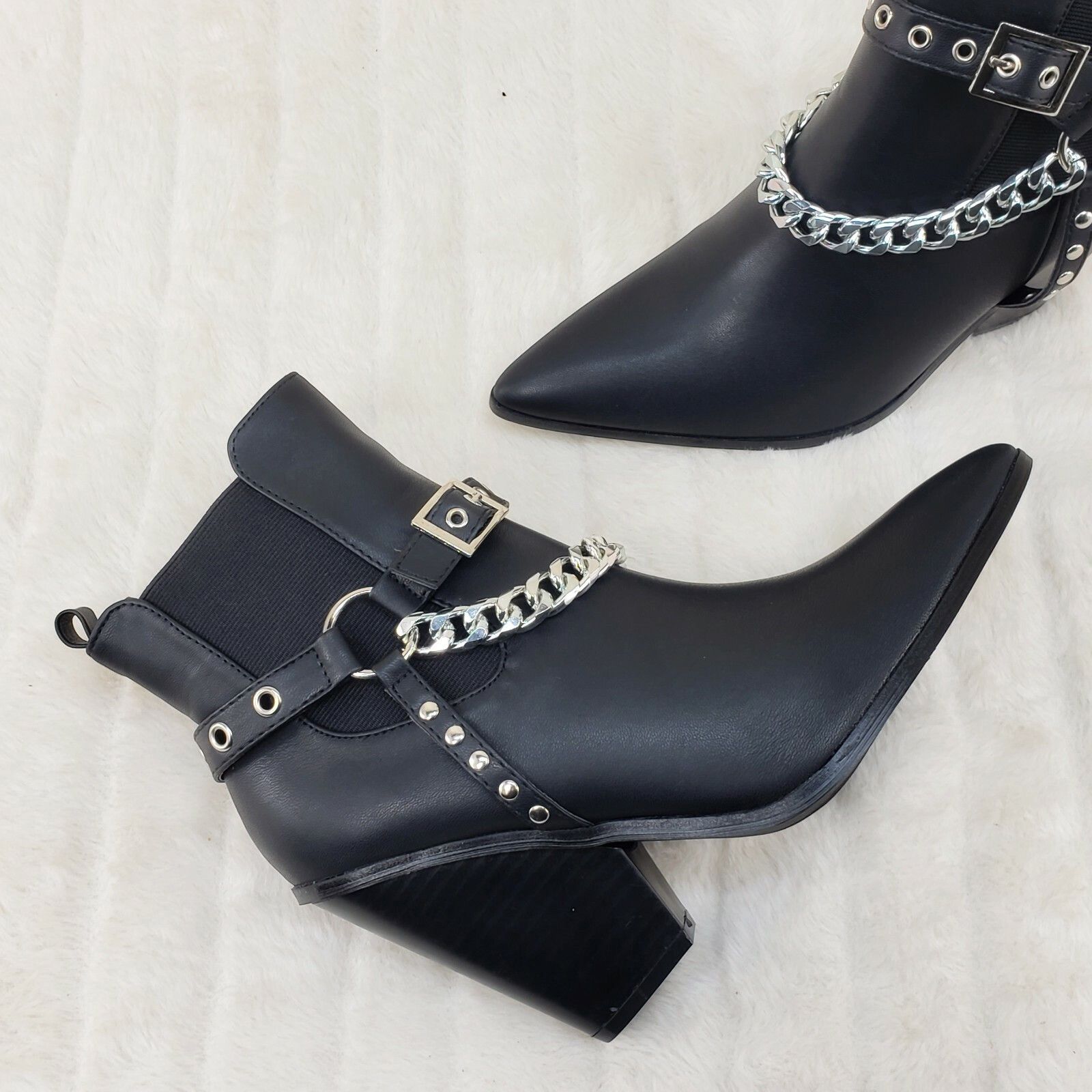Other Dimitri Western Chain Strap Cowboy / Cowgirl Pull Ankle Boot Size US 11 / IT 41 - 6 Thumbnail