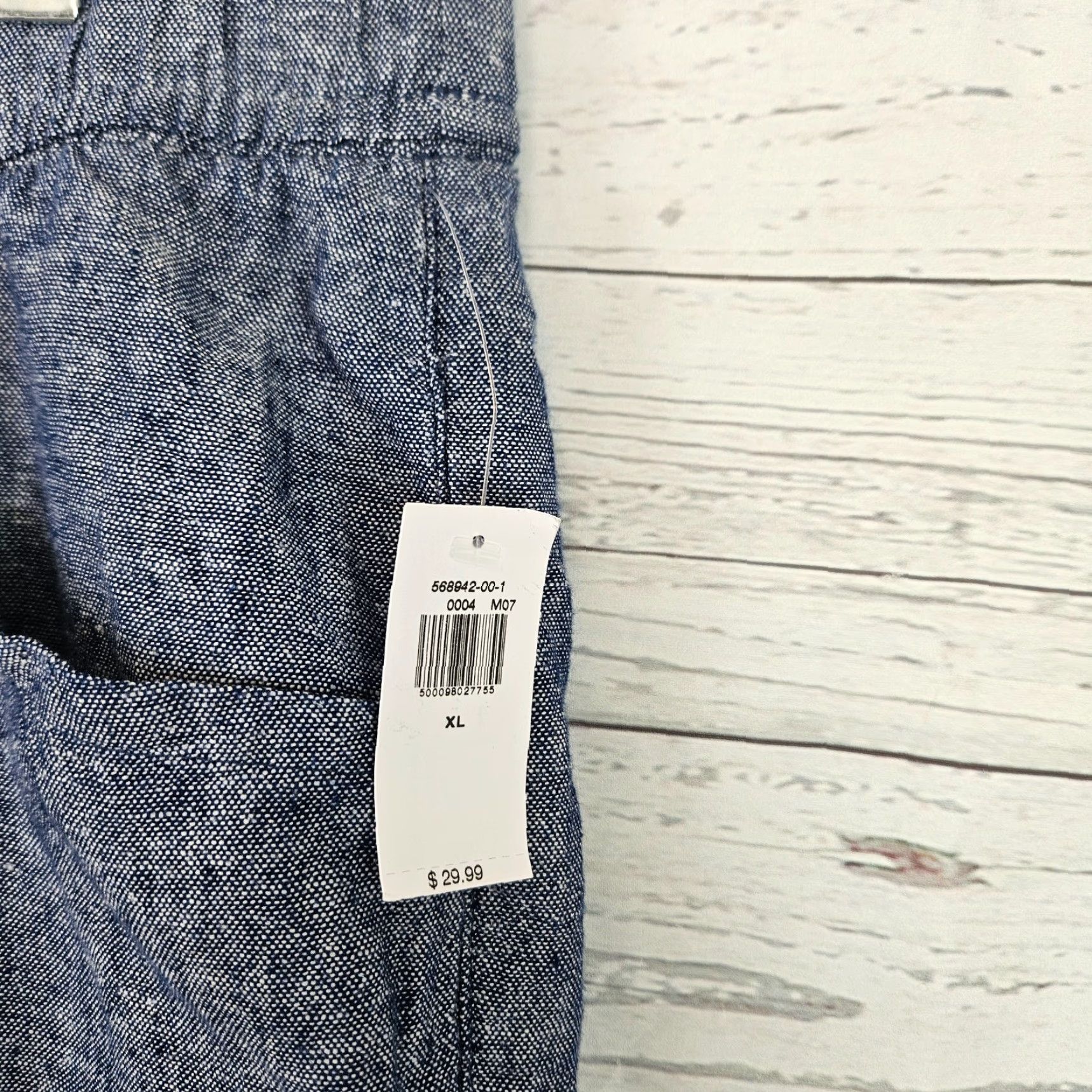 Old Navy Old Navy Womens Shorts Sz XL Blue Linen Rayon Blend High Rise Pull On Size 40" / US 18 - 3 Thumbnail
