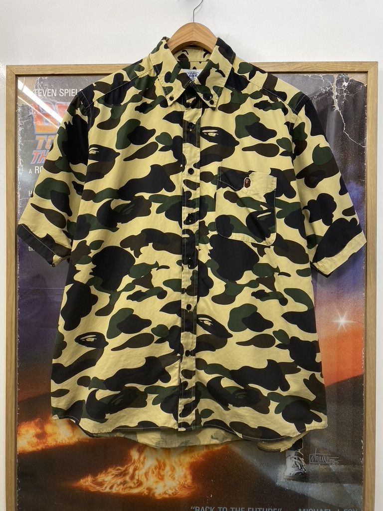 Bape 00s Vintage Bape Cut and Collage Camo Button Up Shirt Size US M / EU 48-50 / 2 - 1 Thumbnail