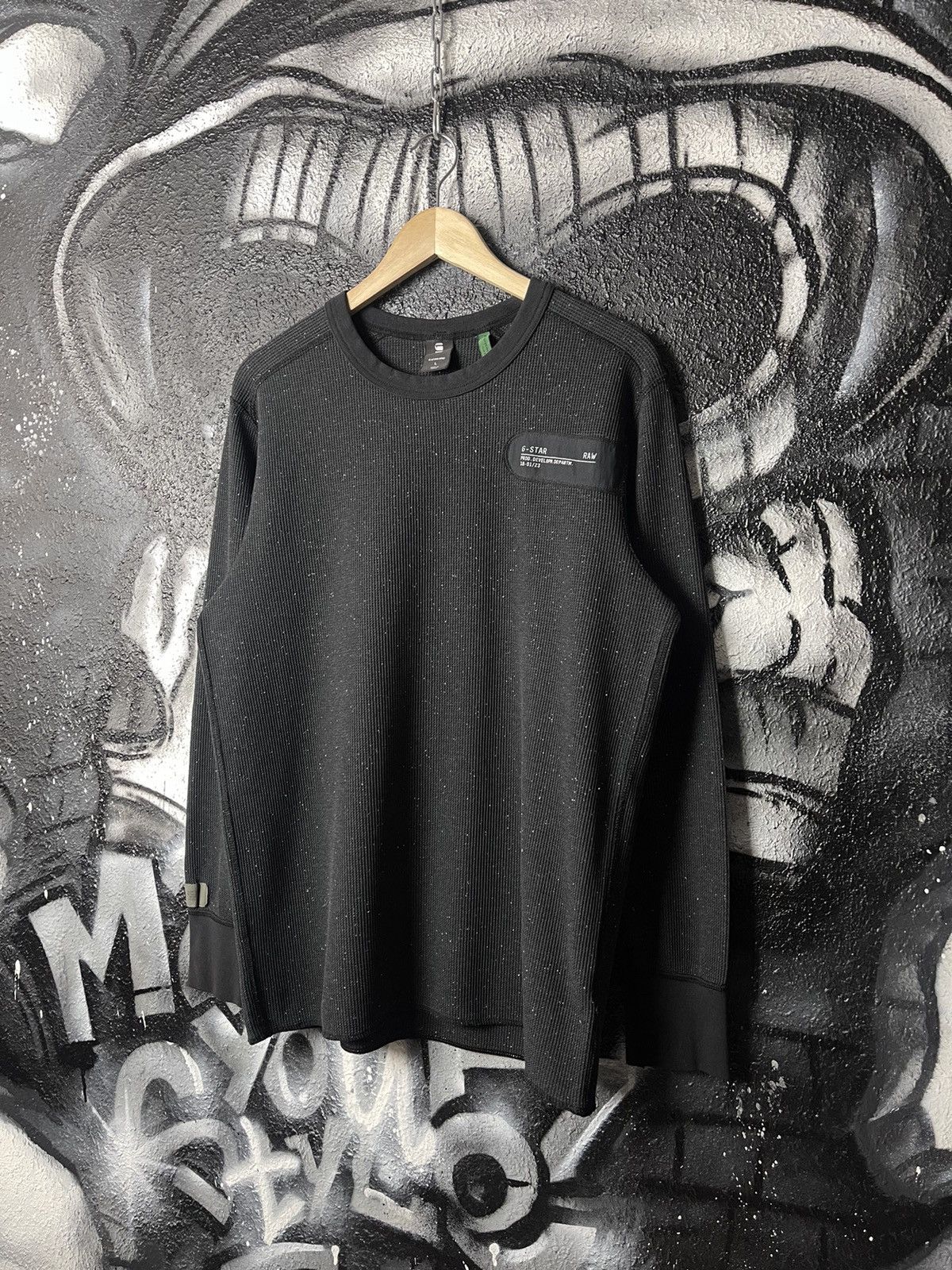 G-Star G-Star Raw HTHR Waffle Long Sleeve T-shirt Size L Size US L / EU 52-54 / 3 - 1 Thumbnail