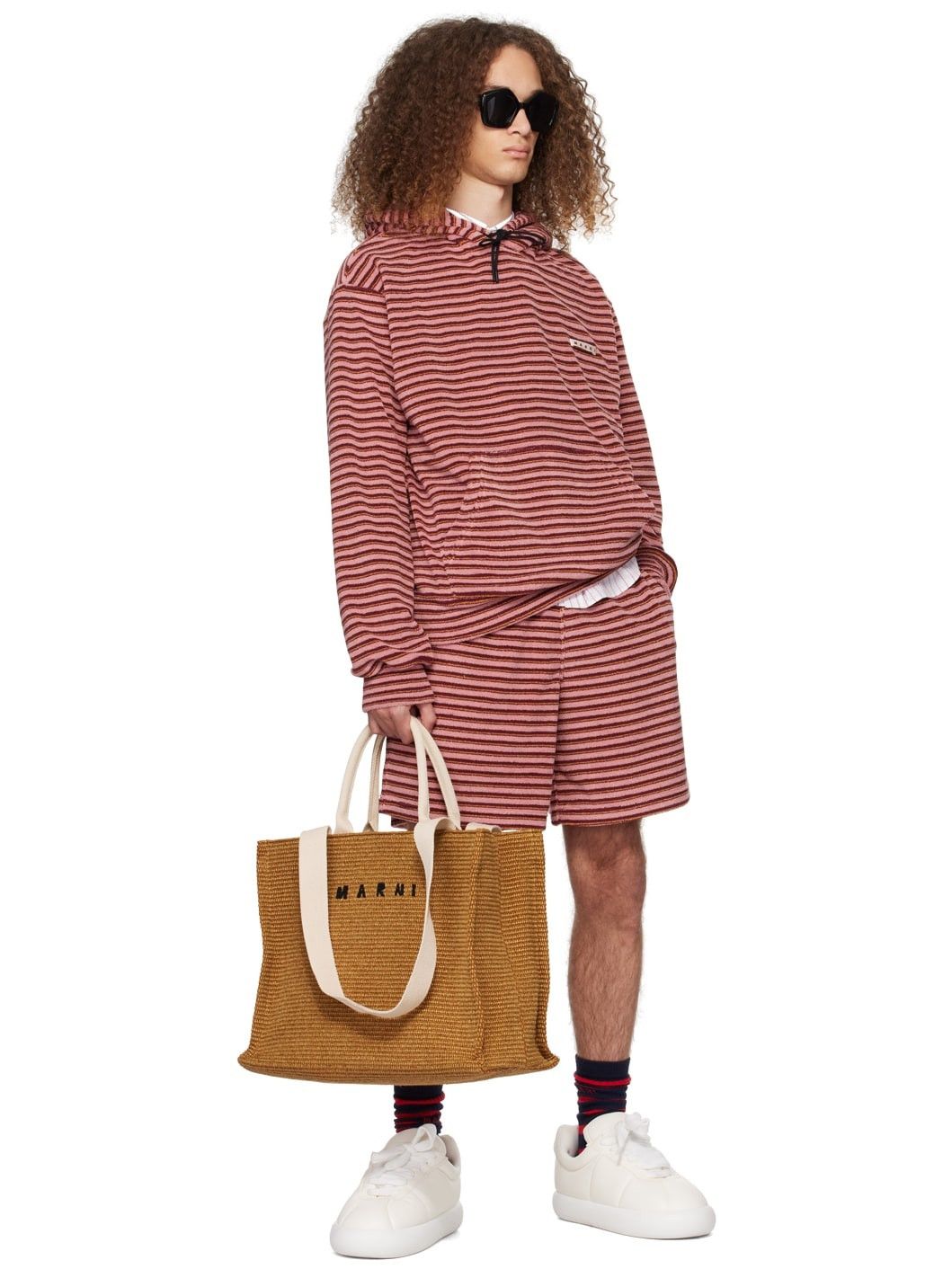 Marni o1w1db10125 Striped Shorts in Pink Size US 40 / EU 56 - 4 Thumbnail