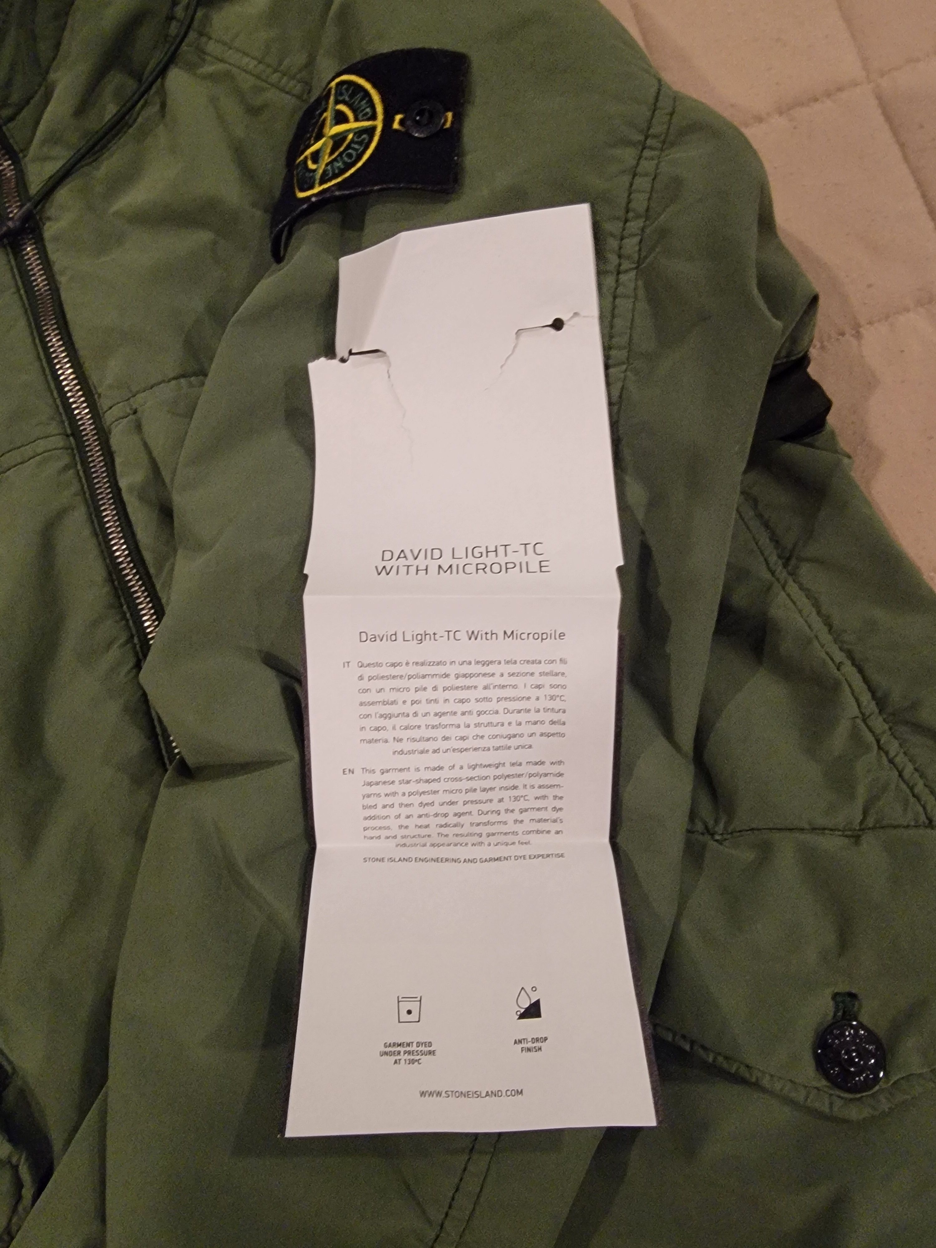 Stone Island David Light TC with Micropile Size US S / EU 44-46 / 1 - 11 Thumbnail