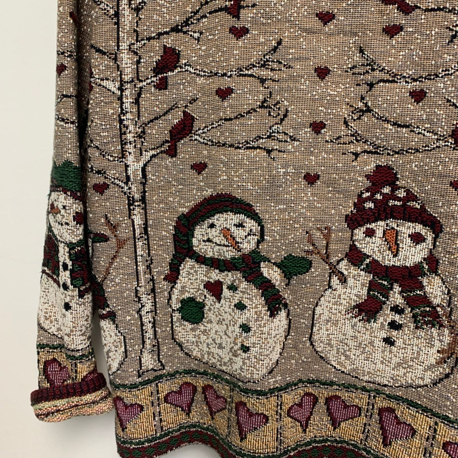 Vintage Painted Pony Vintage Women's Snowman Cardinal Tapestry Coat Size ONE SIZE - 3 Thumbnail