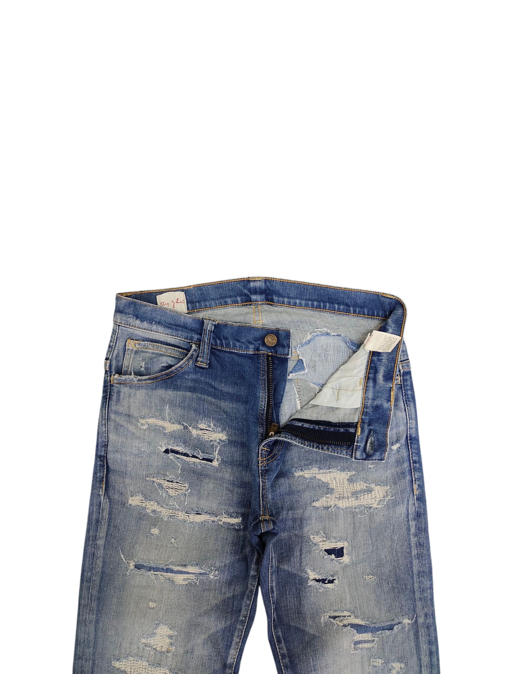 Comme des Garcons × Undercover Vintage Big John Japan Sashiko Distress Denim Jeans Size US 30 / EU 46 - 7 Thumbnail
