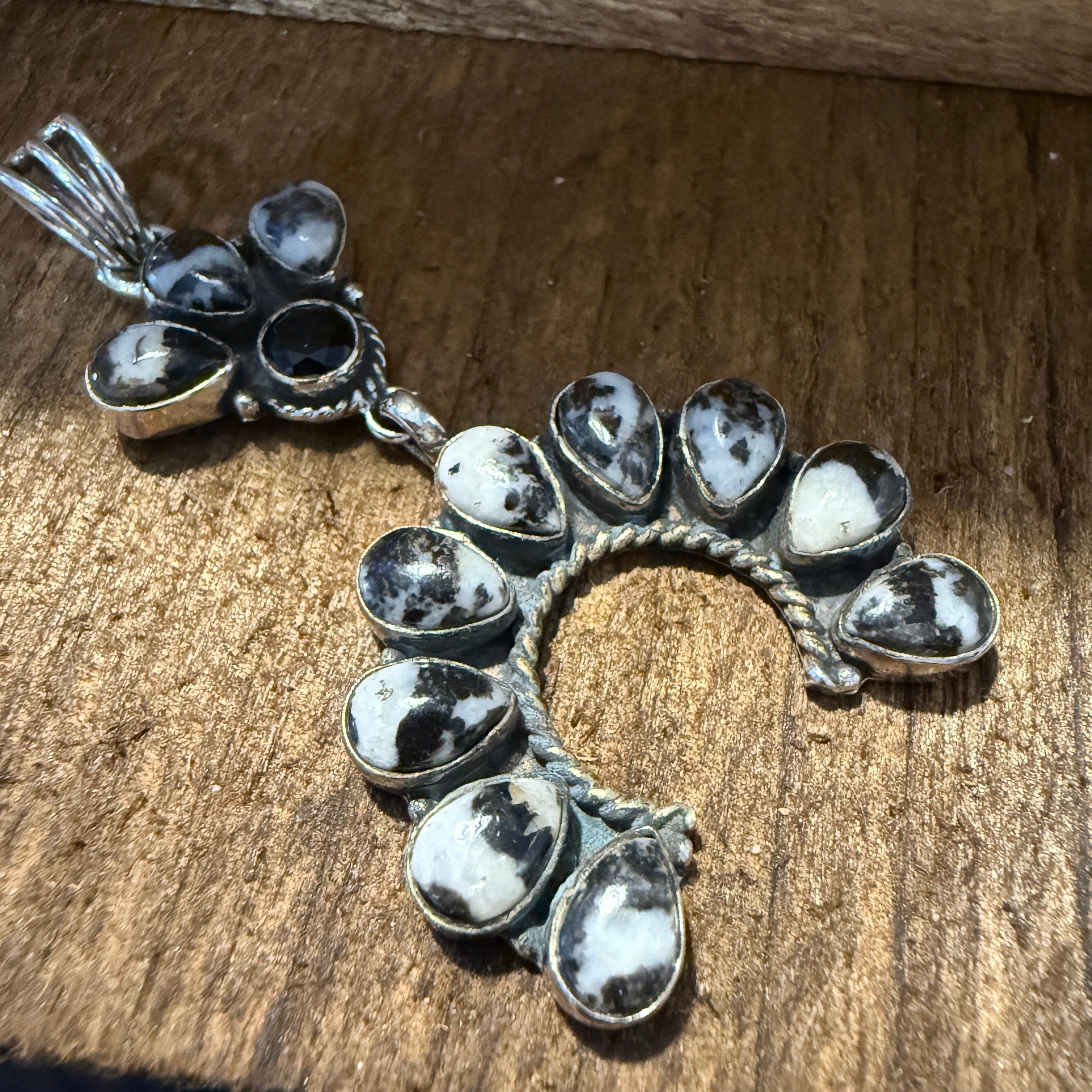 Other White Buffalo Turquoise Navajo Pendant In Sterling Silver Size ONE SIZE - 8 Thumbnail