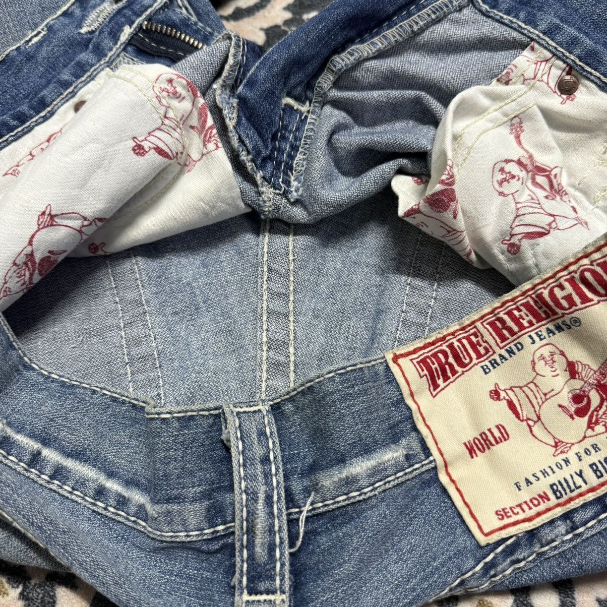 True Religion Vintage True Religion Denim Flare Jeans Distressed Size US 33 - 24 Thumbnail