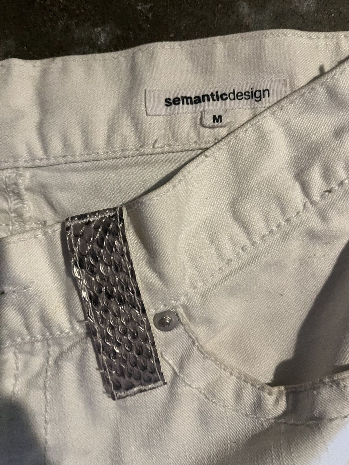 semanticdesign semantic design snake skin patch jeans Size US 29 - 3 Thumbnail