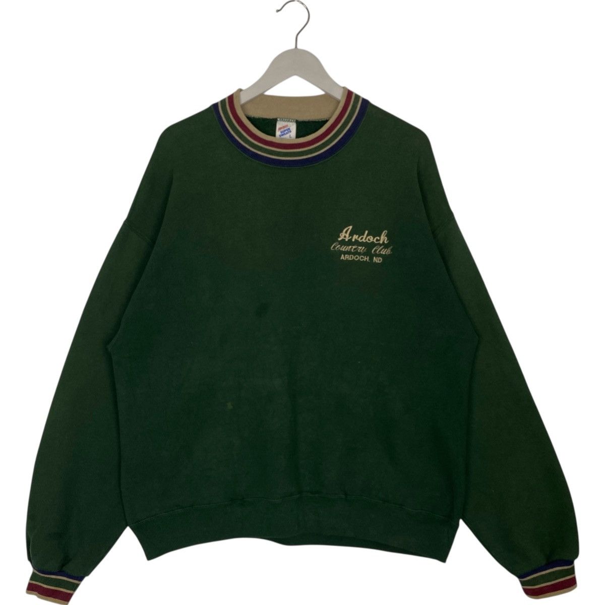 Vintage Vintage Jerzees Small Logo Embroidered Green Pullover Size L Size US L / EU 52-54 / 3 - 1 Thumbnail