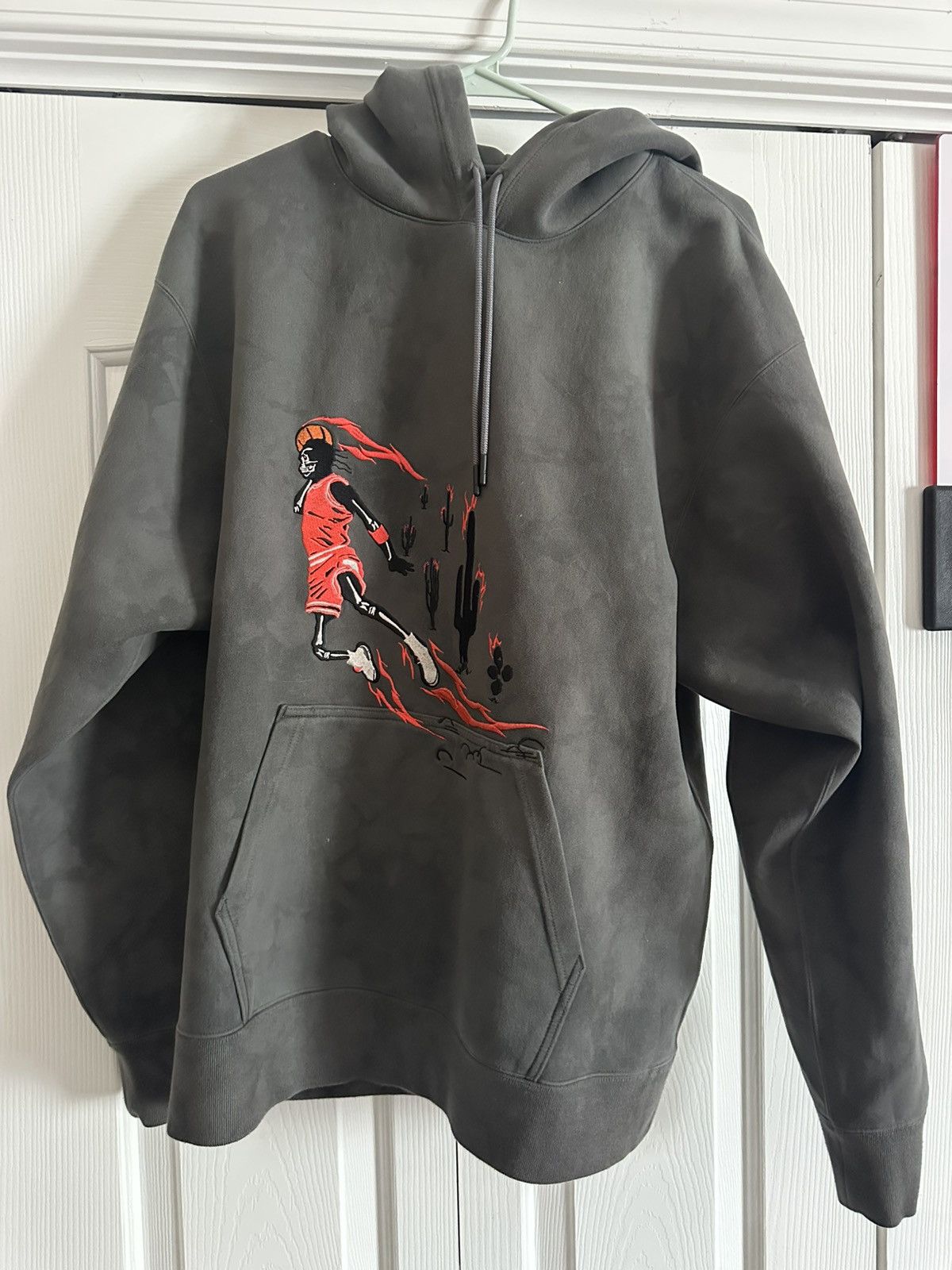 Jordan Travis Scott Washed Suede Hoodie | Grailed