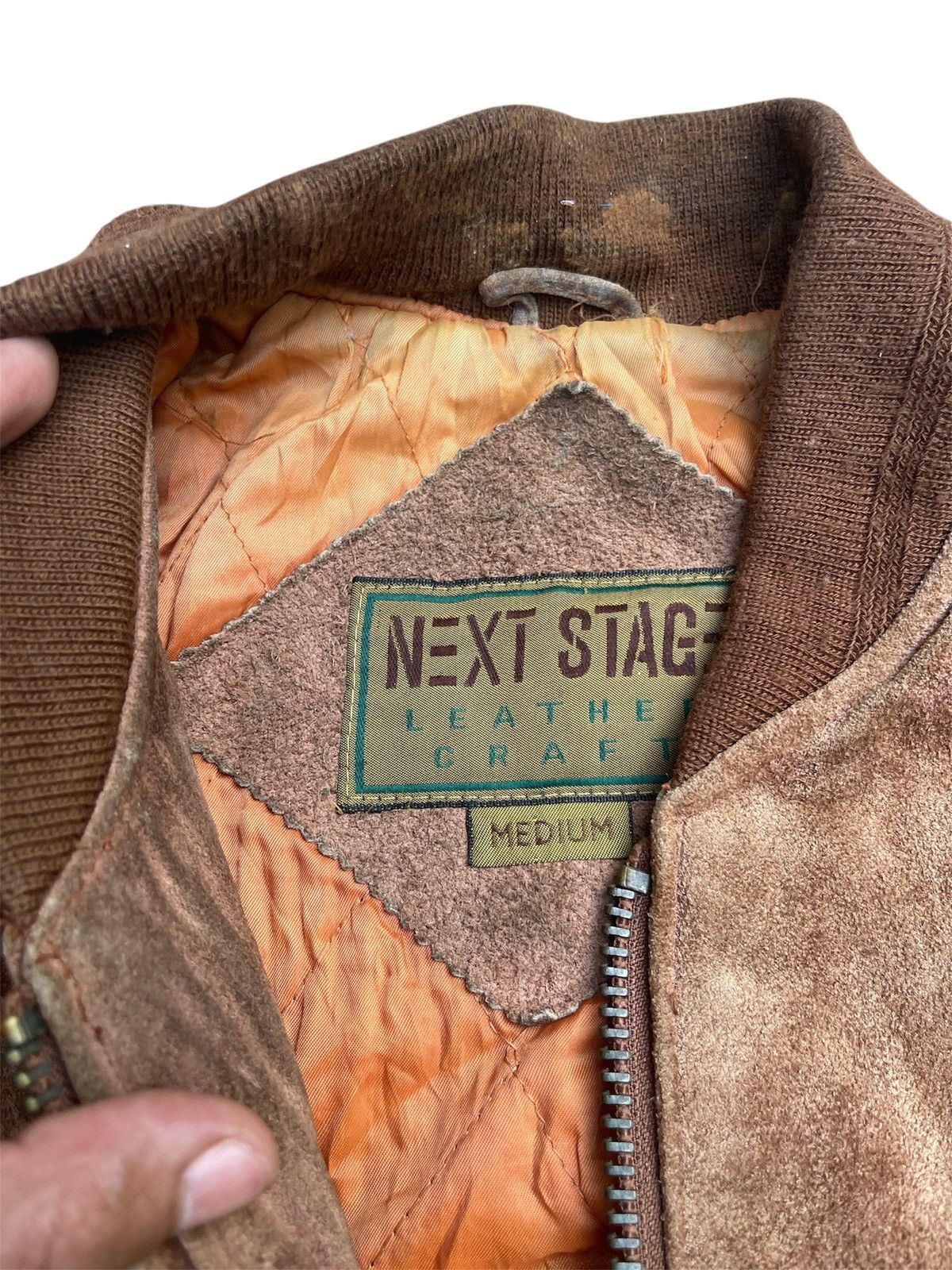 Vintage Vintage 90s Next Stage Suede Leather Jacket Size US M / EU 48-50 / 2 - 4 Thumbnail