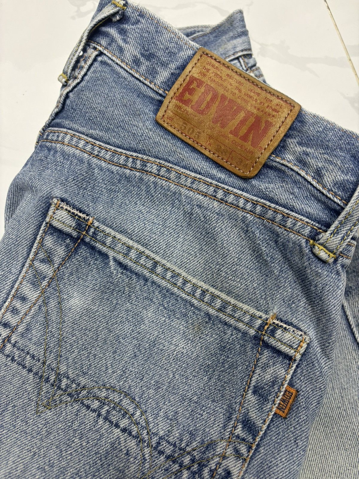 If Six Was Nine EDWIN 505 SELVEDGE JORTS DENIM JEANS Size US 28 / EU 44 - 7 Thumbnail