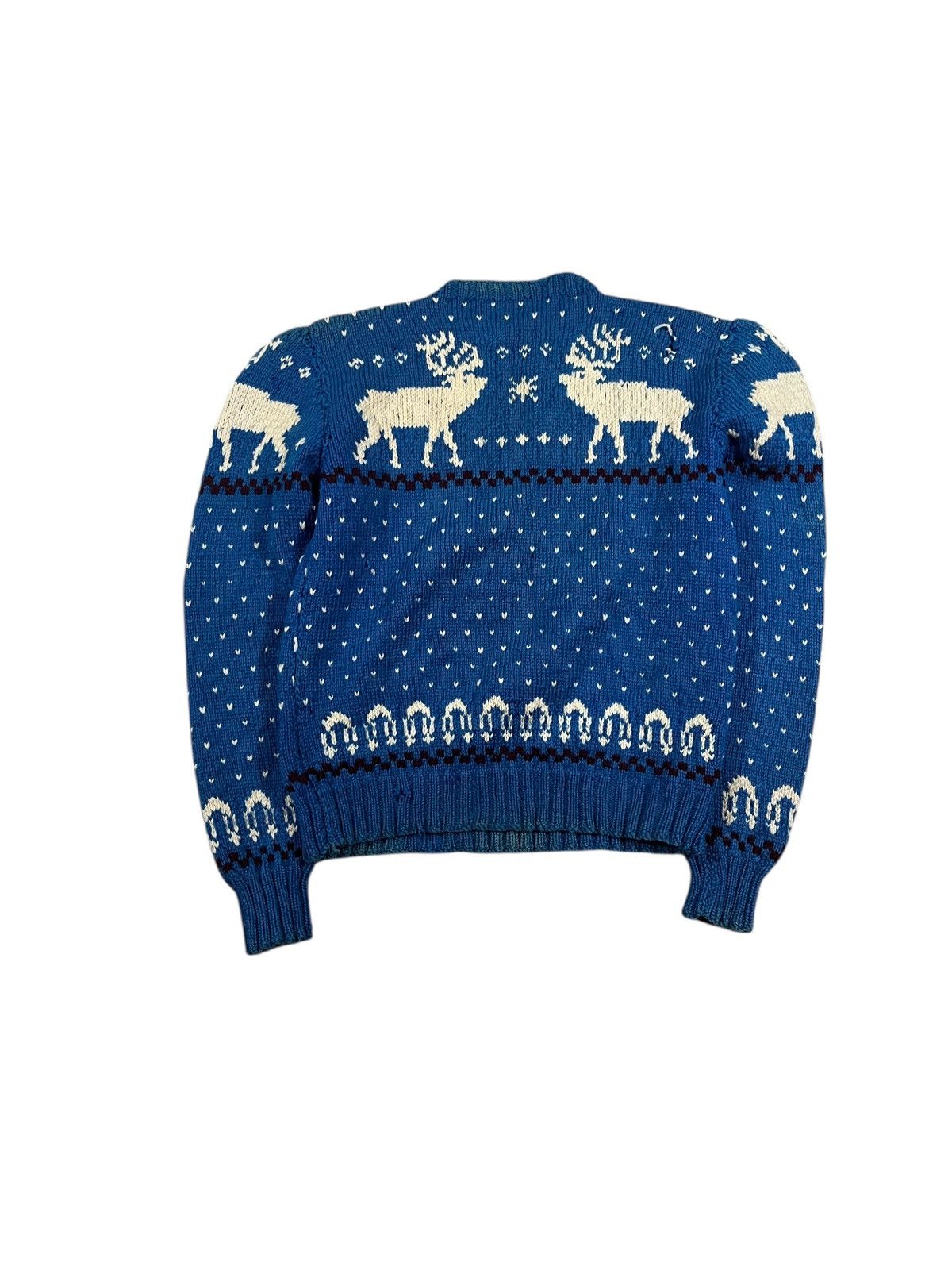 Vintage Vintage 40s Deer Birdseye Wool Sweater Size M / US 6-8 / IT 42-44 - 2 Thumbnail