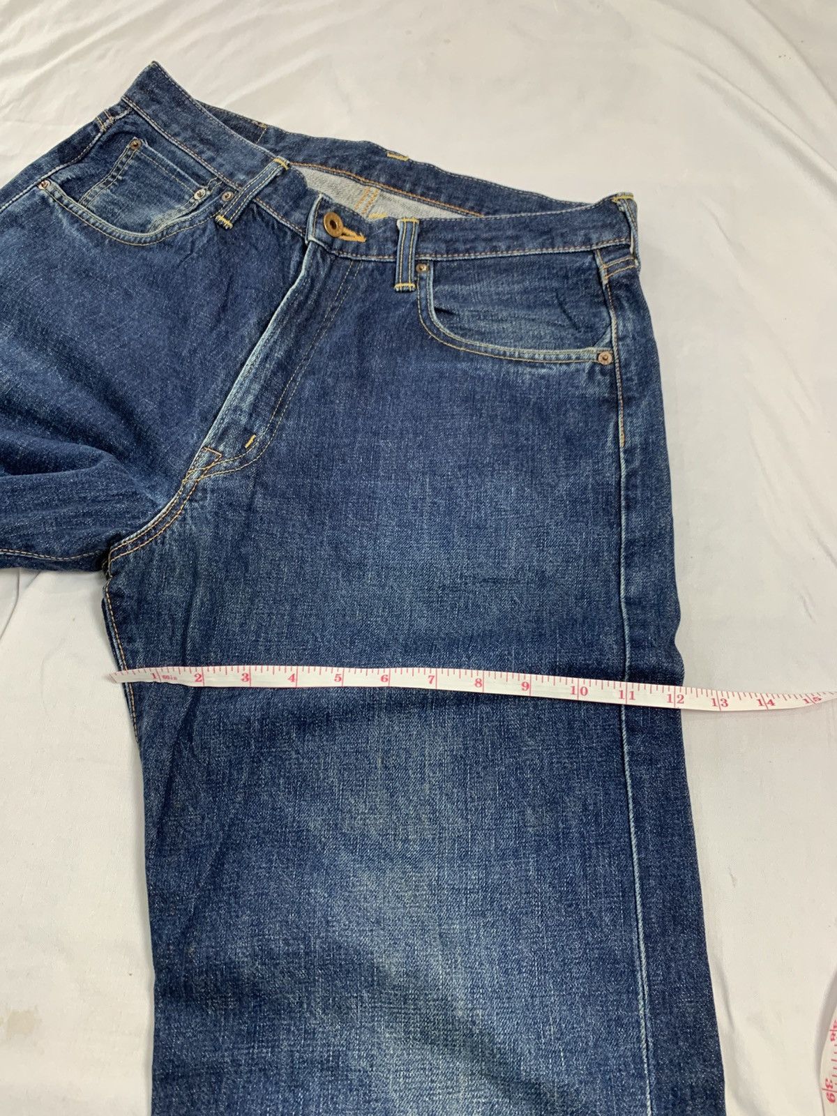 Edwin Vintage edwin selvedge raw jeans distres Size US 31 - 14 Thumbnail