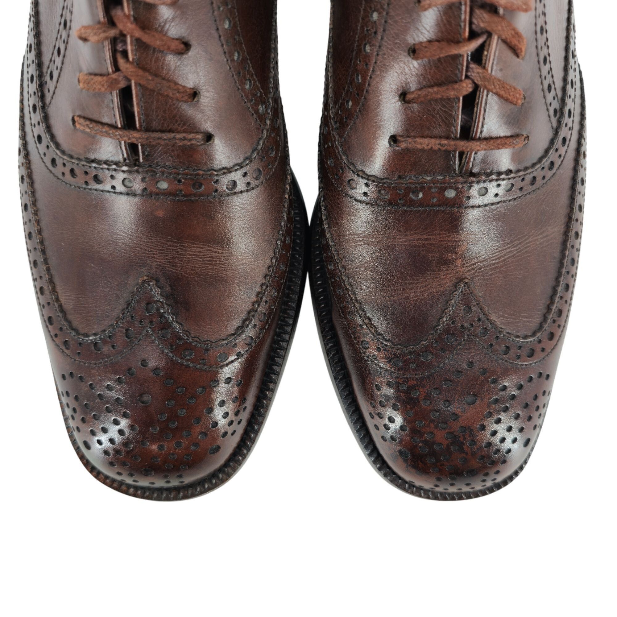 Bally Vintage Bally France Men's 7.5D Brown Leather Dress Shoes Size US 7.5 / EU 40-41 - 10 Thumbnail