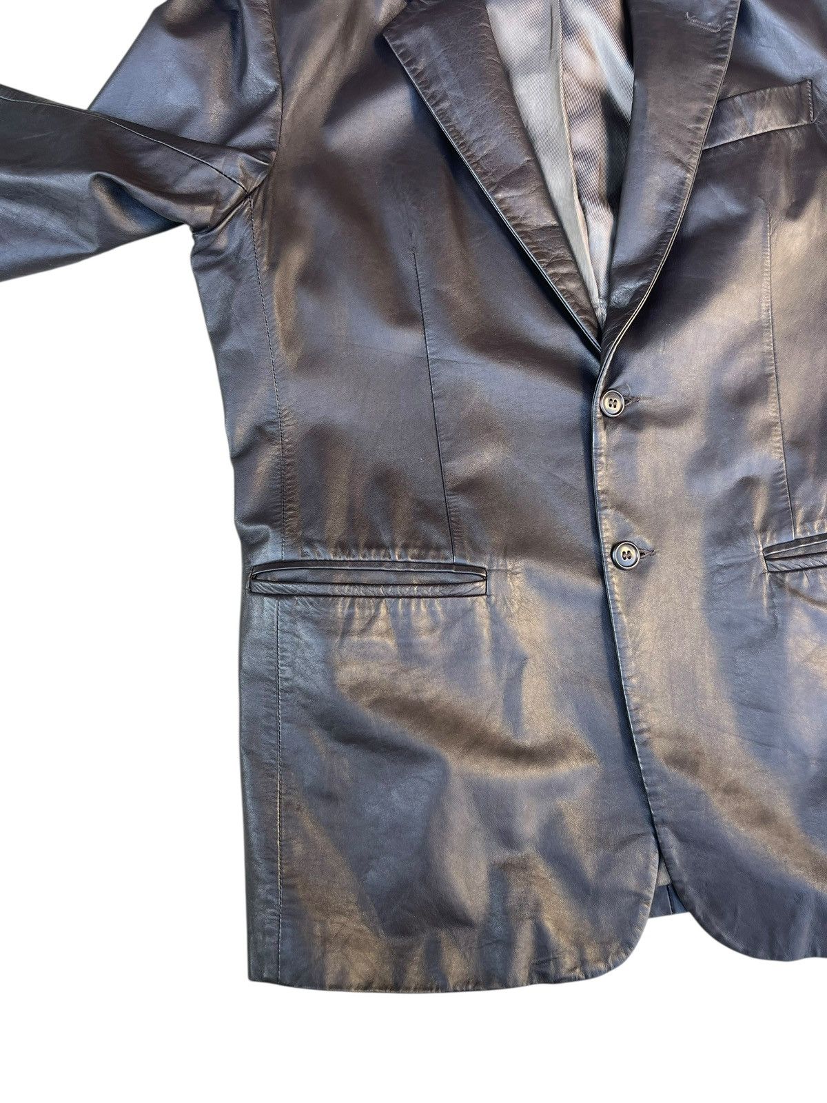 Calvin Klein Vintage CK Calvin Klein Italy Leather Coat Blazer Jacket Size US M / EU 48-50 / 2 - 7 Thumbnail