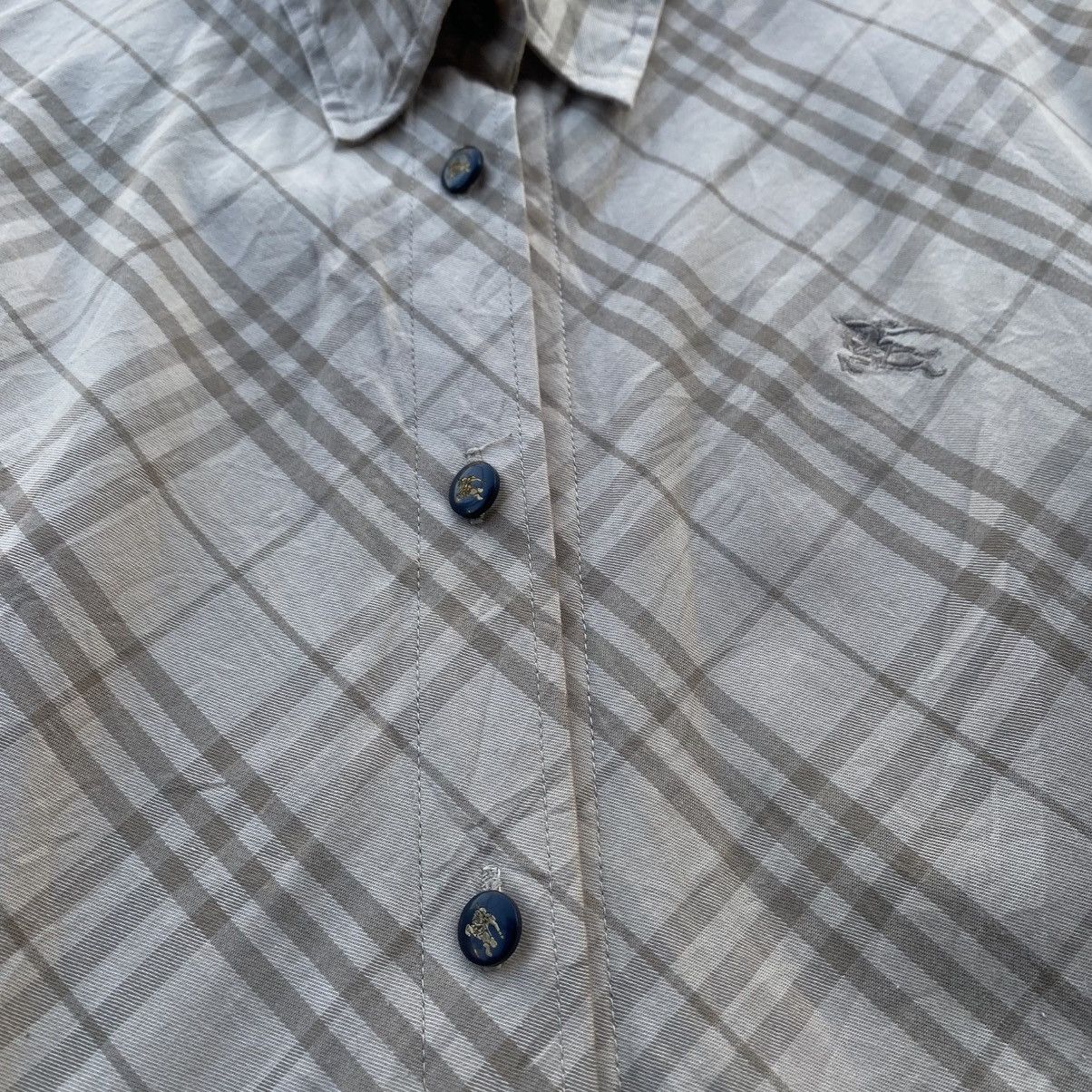 Burberry ‼️LAST DROP‼️Burberry Nova Check Chest Logo Button-Up Shirt Size XS / US 0-2 / IT 36-38 - 13 Thumbnail