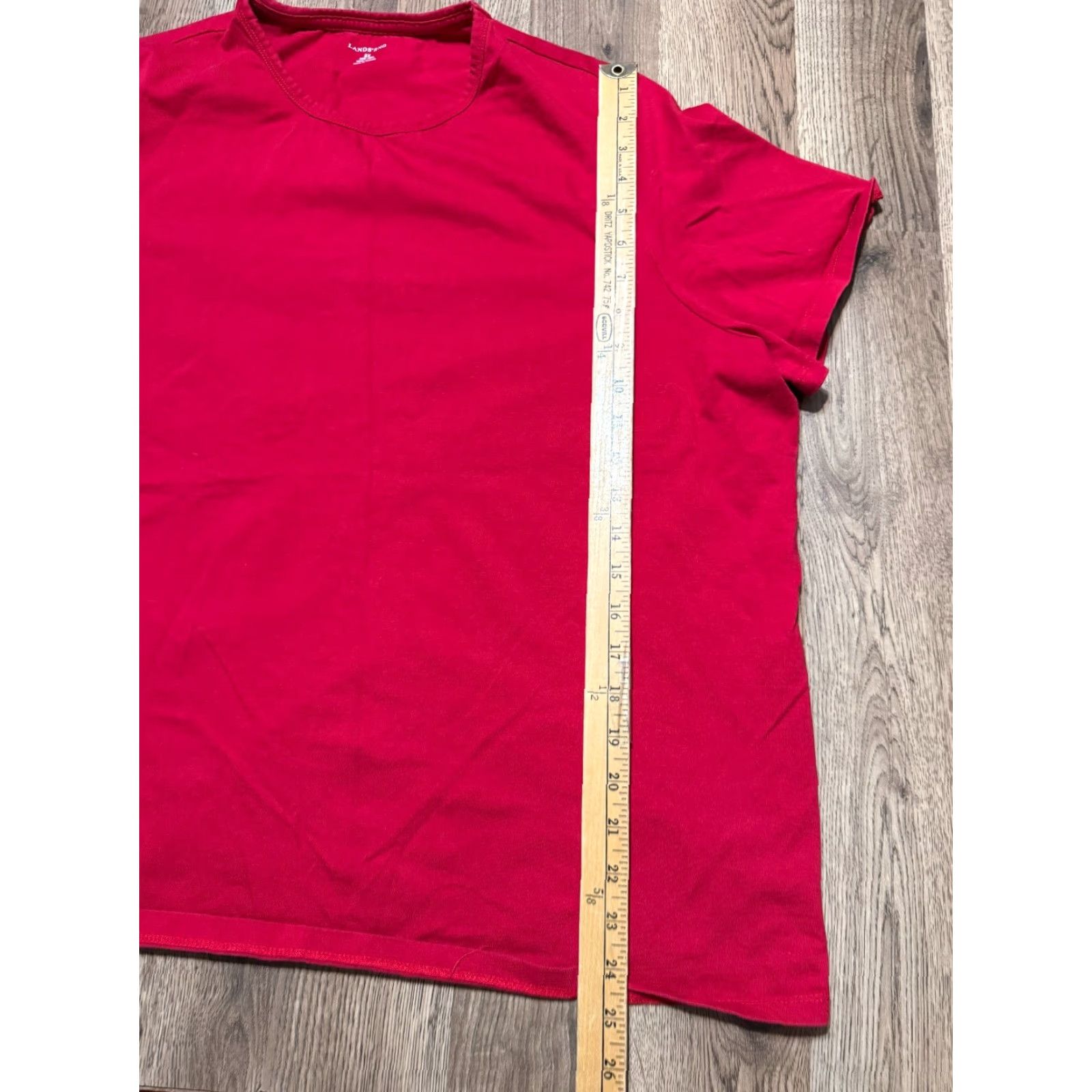 Lands' End Lands' End Shirt Women's Plus Size 2X Red Short Sleeve Shirt Size XXL / US 16-18 / IT 52-54 - 7 Thumbnail