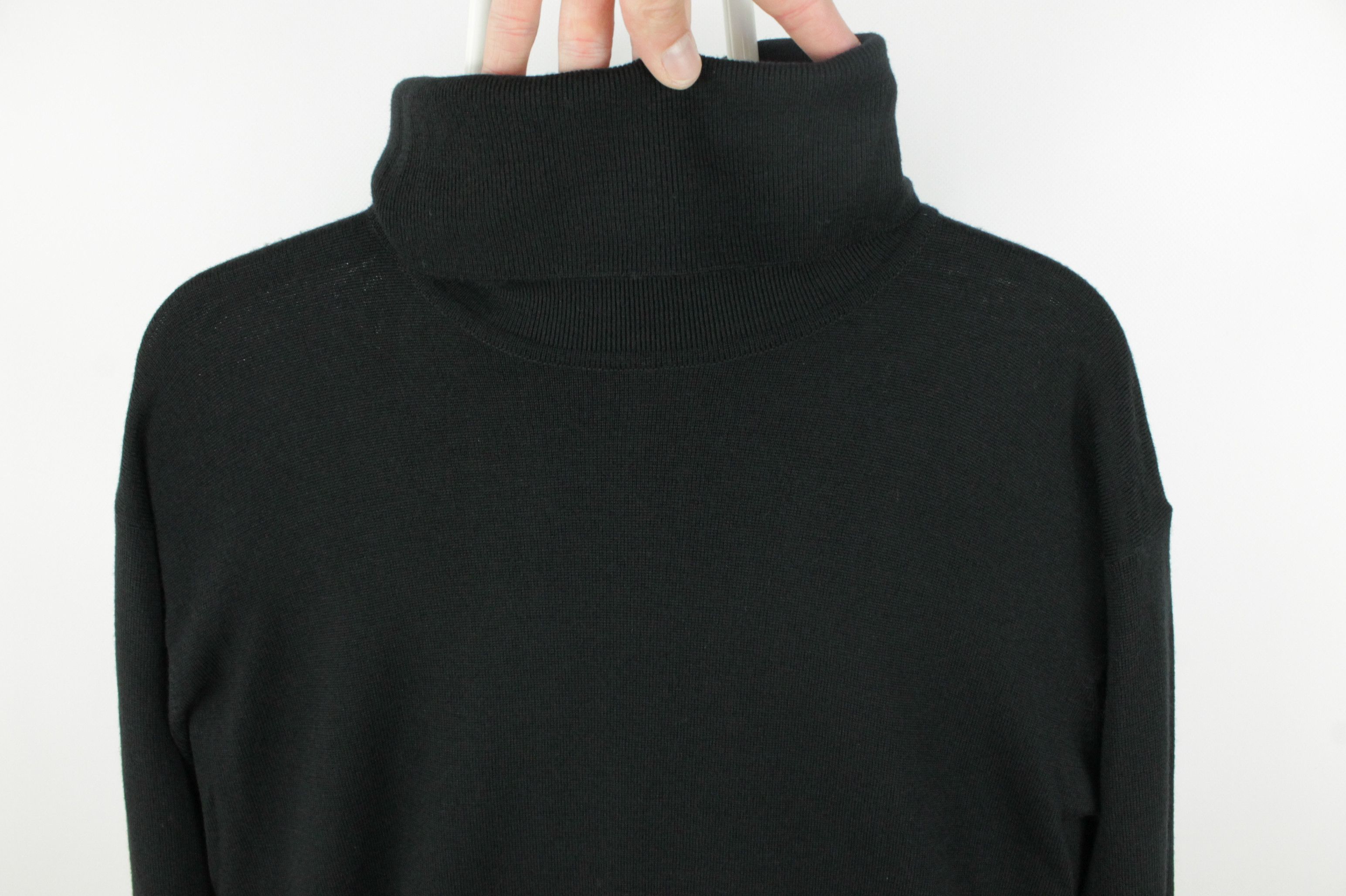 Vintage Vintage Mac Elton Black Wool Turtleneck Sweater Men's Size US L / EU 52-54 / 3 - 2 Thumbnail
