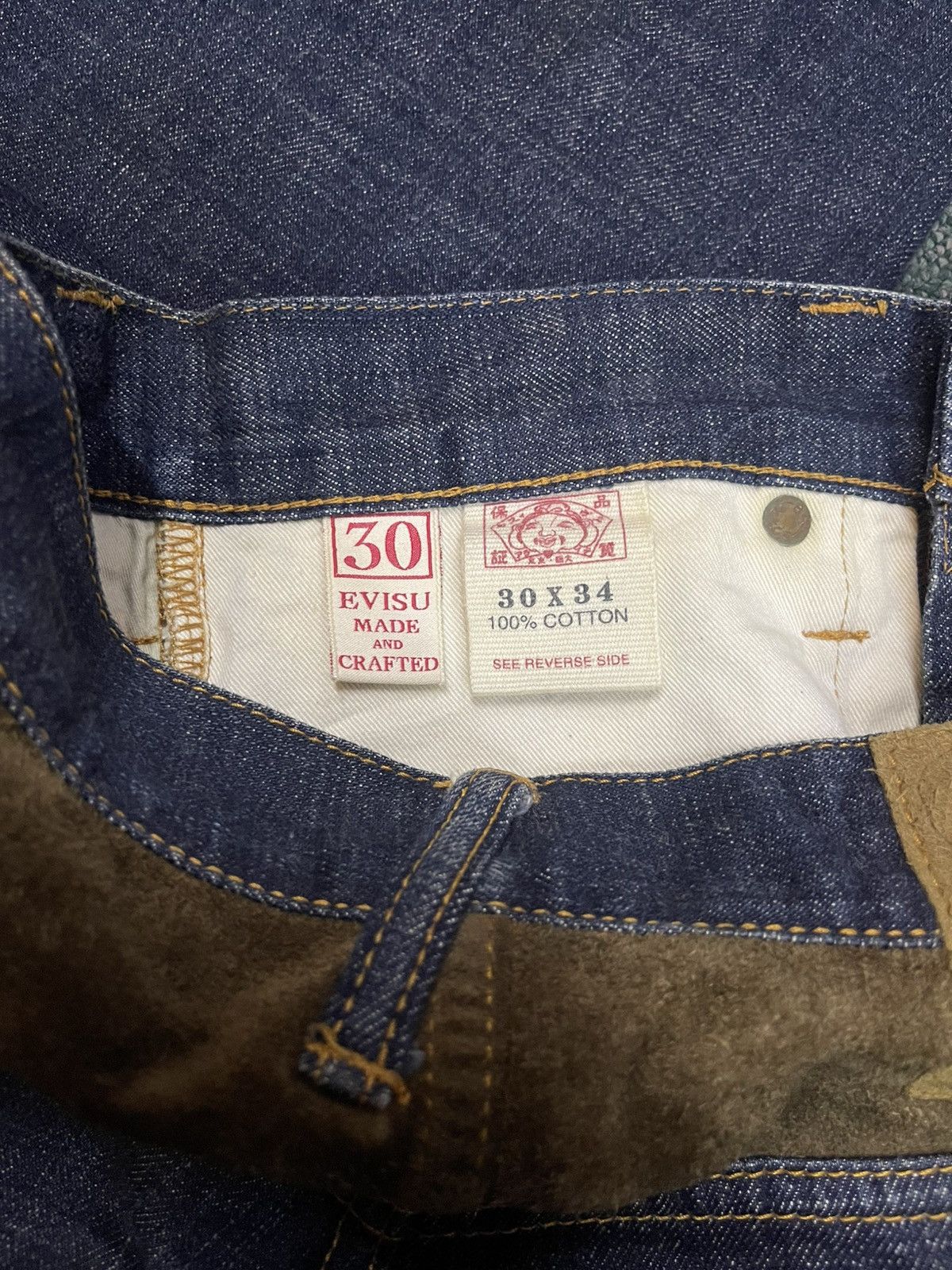Designer × Evisu RARE EVISU PARIS YAMANE SUEDE SEA GULL SELVEDGE JEANS Size US 31 - 8 Thumbnail