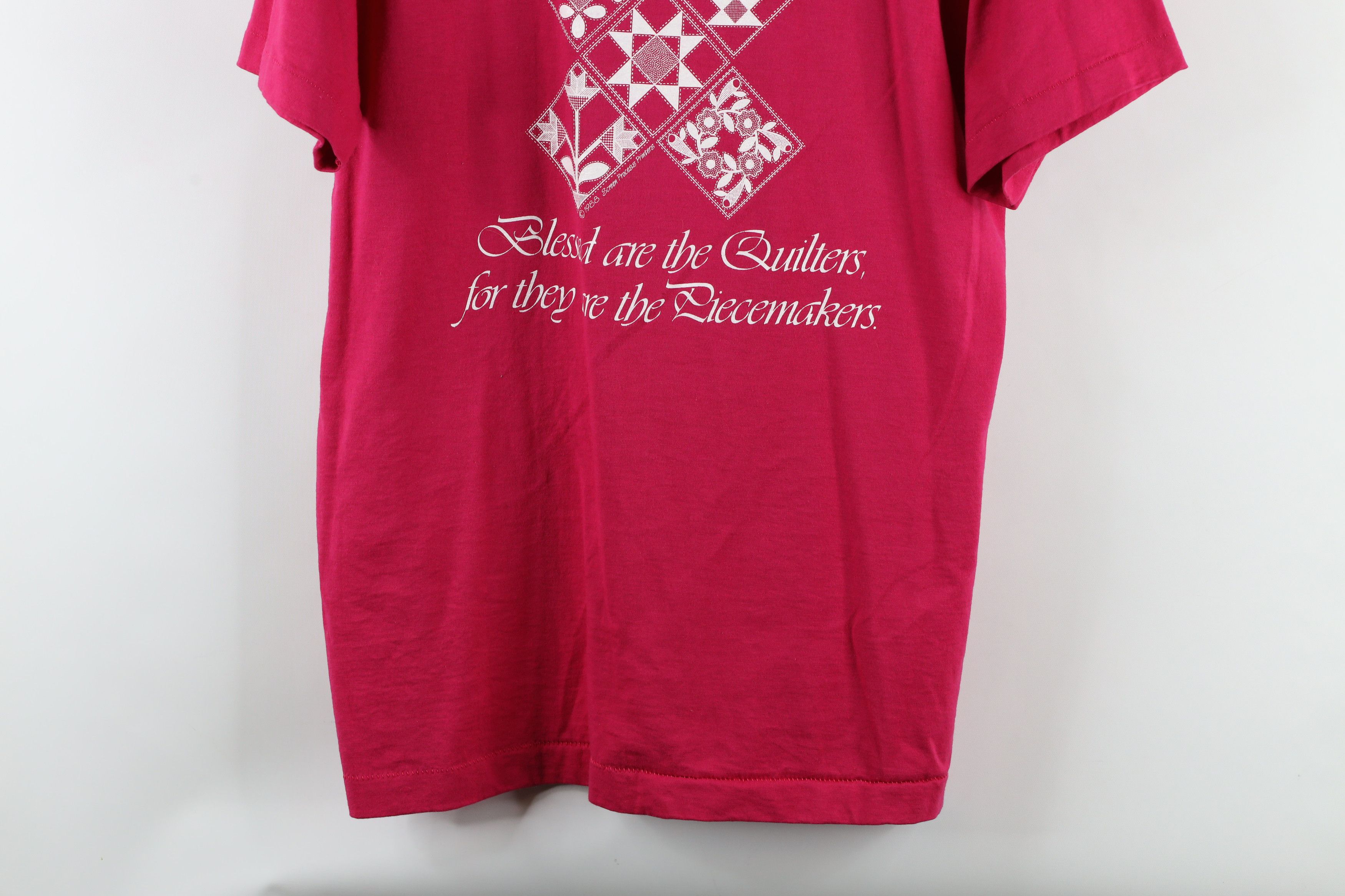 Vintage Vintage 80s Quilters For They Are Piecemakers T-Shirt USA Size L / US 10 / IT 46 - 3 Thumbnail