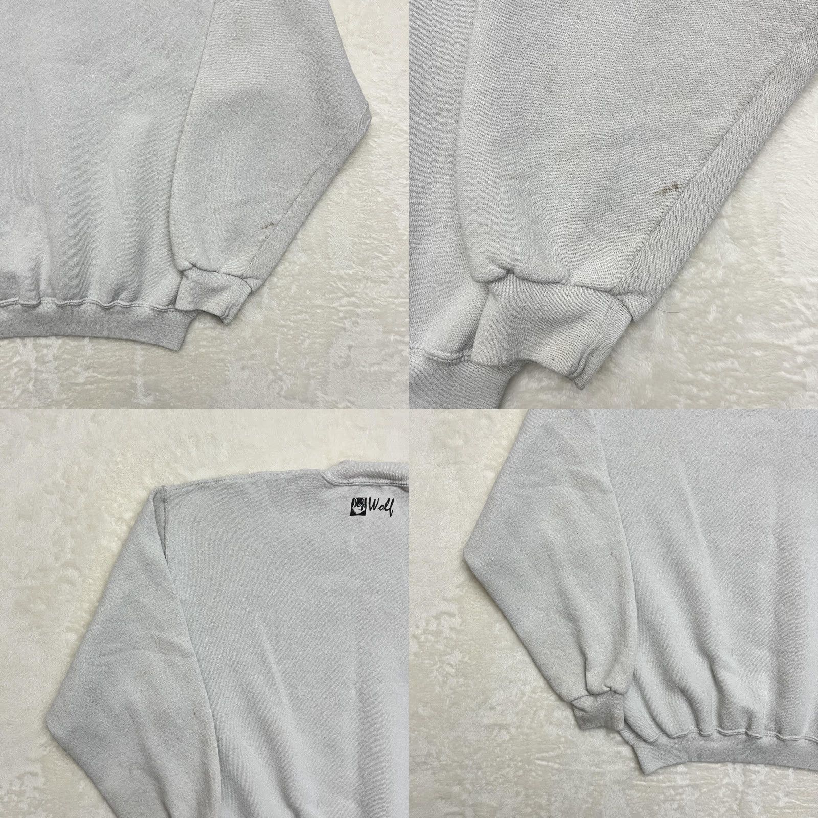 Jerzees VINTAGE Jerzees Sweatshirt Pullover Mens Medium Wolf Graphic Print Gray 90s Size US M / EU 48-50 / 2 - 9 Thumbnail