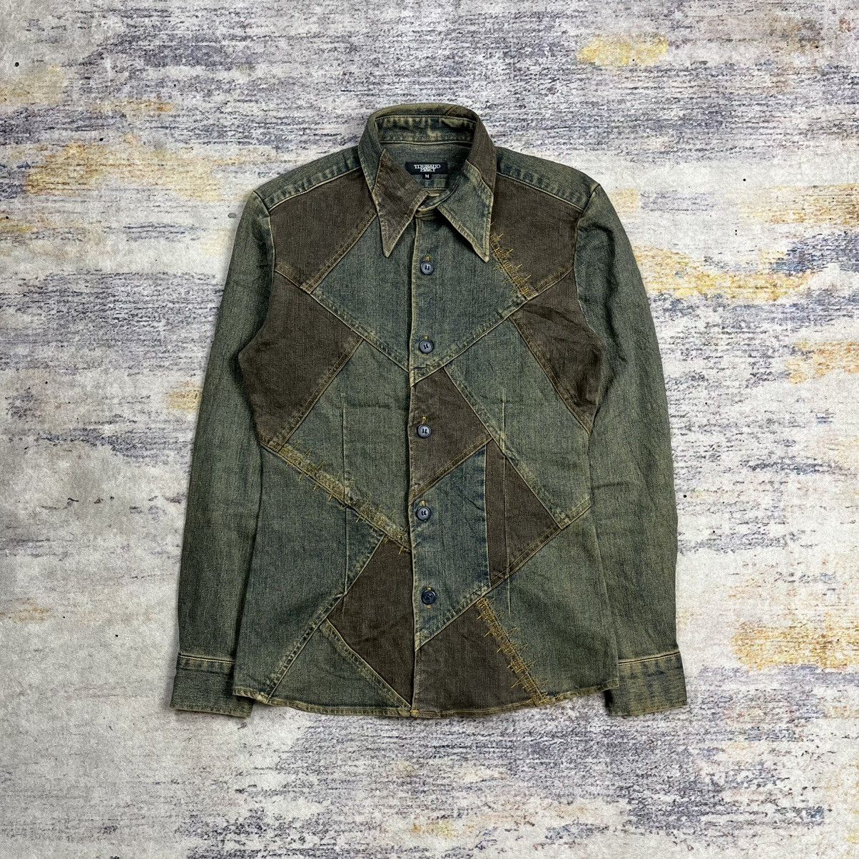 Tornado Mart Tornado Mart panelled mudwash denim jacket lgb vkei style Size US M / EU 48-50 / 2 - 1 Thumbnail