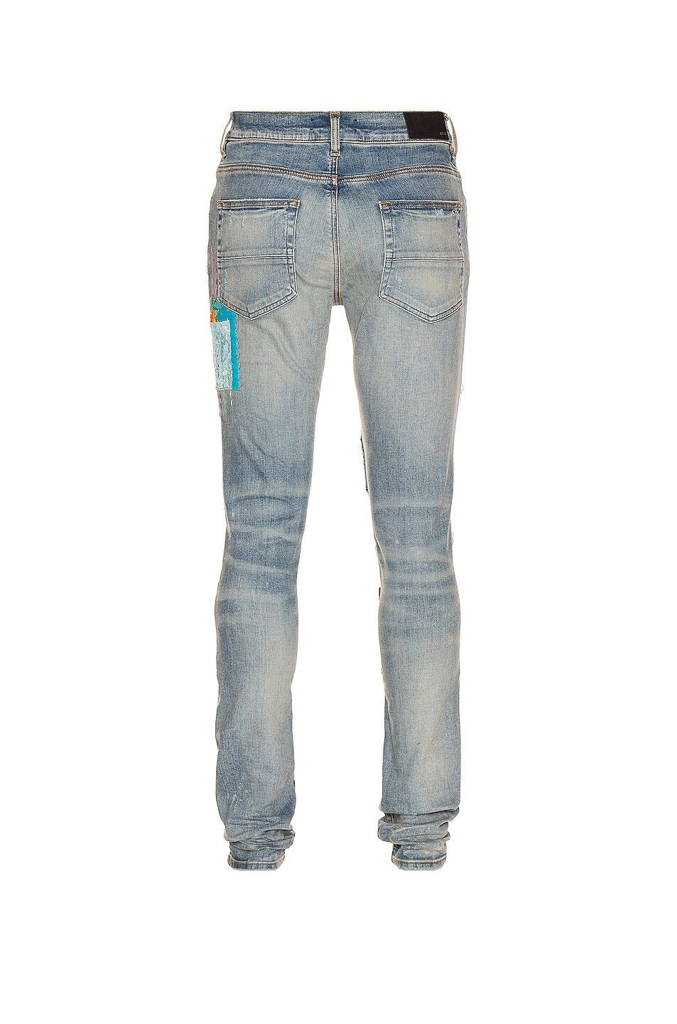 Amiri o1gr1nt0325 Quilted Artpatch Jeans in Clay Indigo Size US 33 - 2 Thumbnail