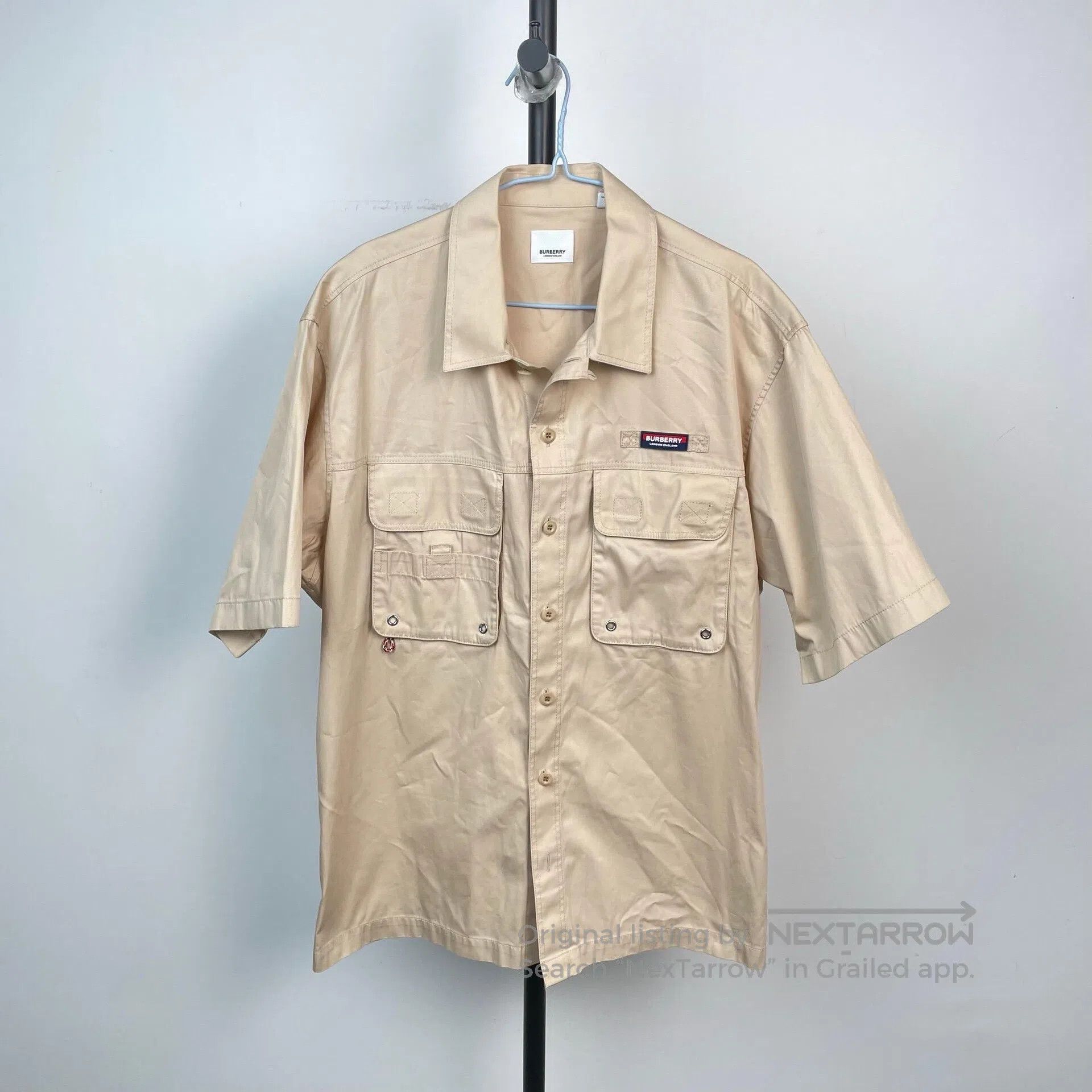 Burberry Burberry Khaki Letter Logo Work Shirt| Size US XL / EU 56 / 4 - 1 Thumbnail