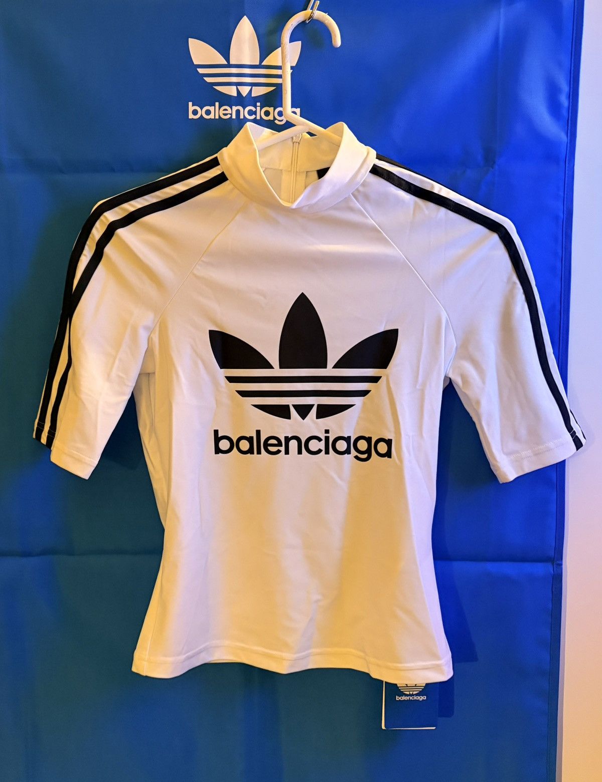 Adidas × Balenciaga Adidas x Balenciaga Athletic Top Shirt White F36 Size XS / US 0-2 / IT 36-38 - 1 Thumbnail