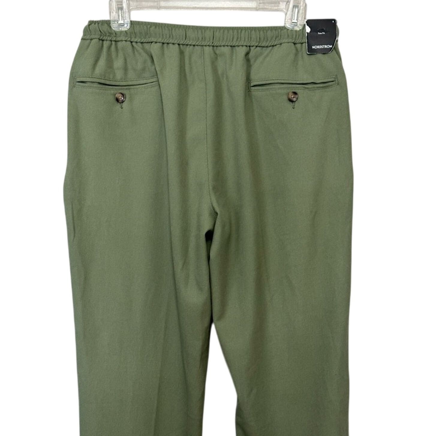 Nordstrom Nordstrom Mid Rise Pants Drawstring Cuffed Hem Green S NWOT Size US 32 / EU 48 - 5 Thumbnail