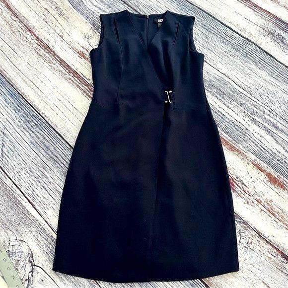 DKNY DKNY Navy Blue Wrap Dress Size S / US 4 / IT 40 - 1 Thumbnail