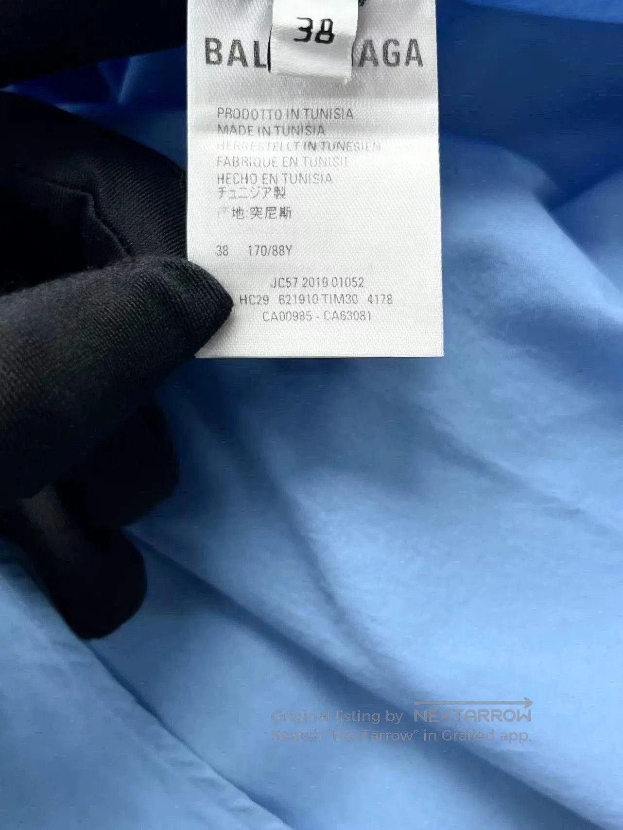 Balenciaga Balenciaga Blue Logo Zip Short-Sleeve Shirt. Size US M / EU 48-50 / 2 - 5 Thumbnail