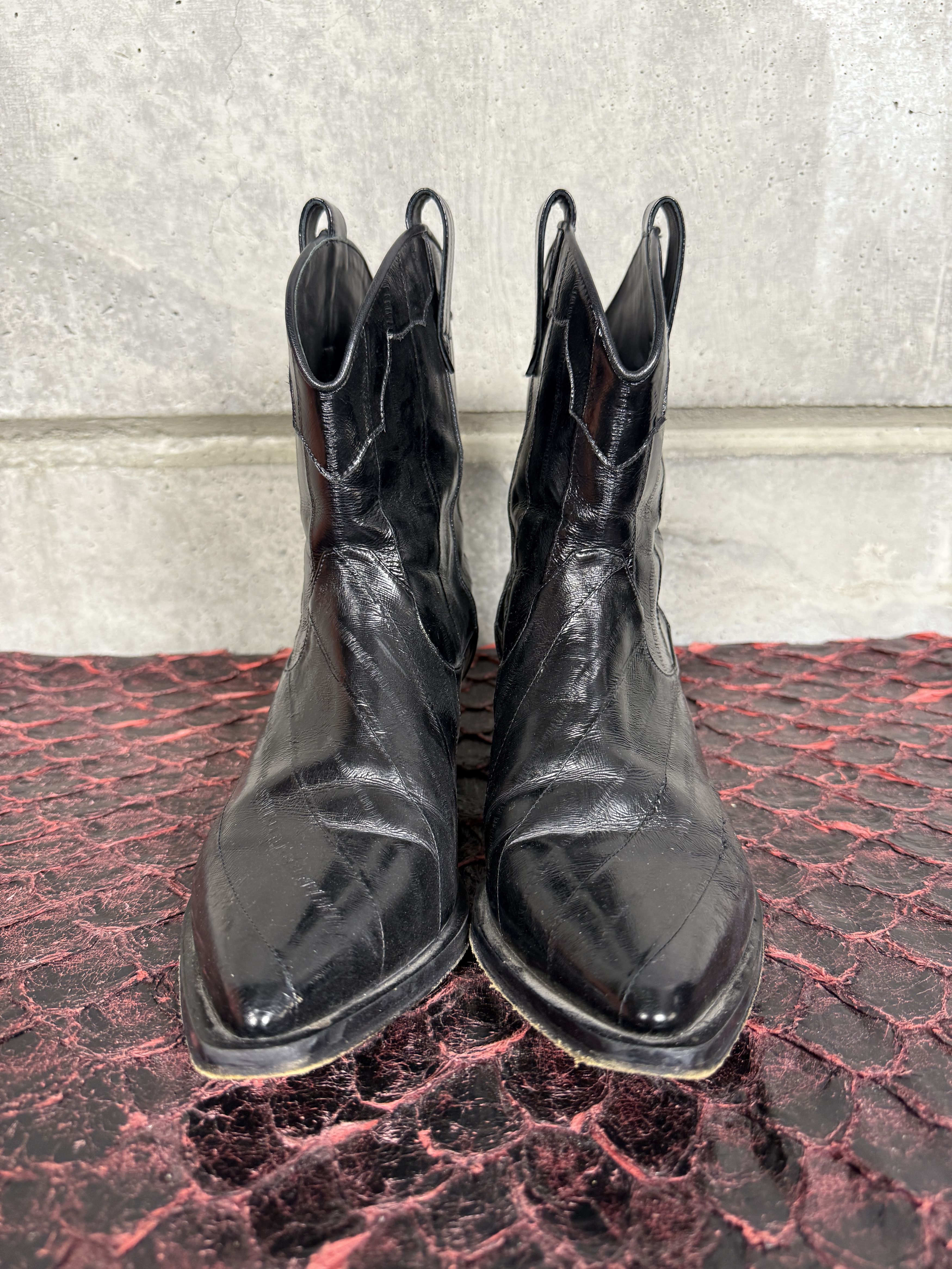 Tamara Mellon Tamara Mellon Black Eel Rodeo Boots Size US 9.5 / IT 39.5 - 3 Thumbnail