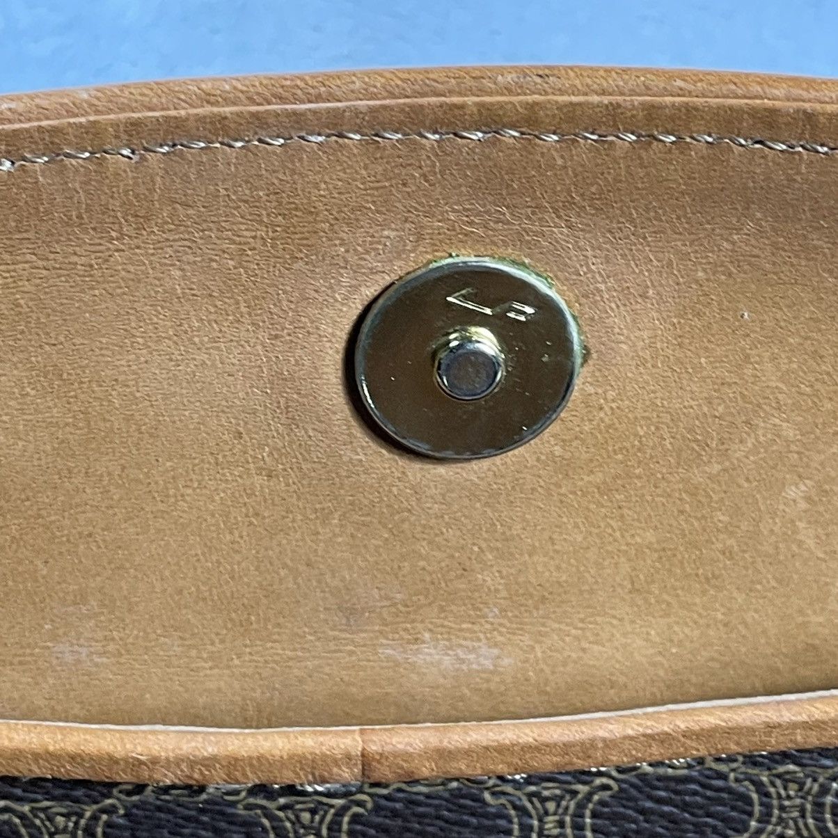Celine Céline CELINE Macadam Canvas Clutch Bag PVC Leather Brown Size ONE SIZE - 6 Thumbnail