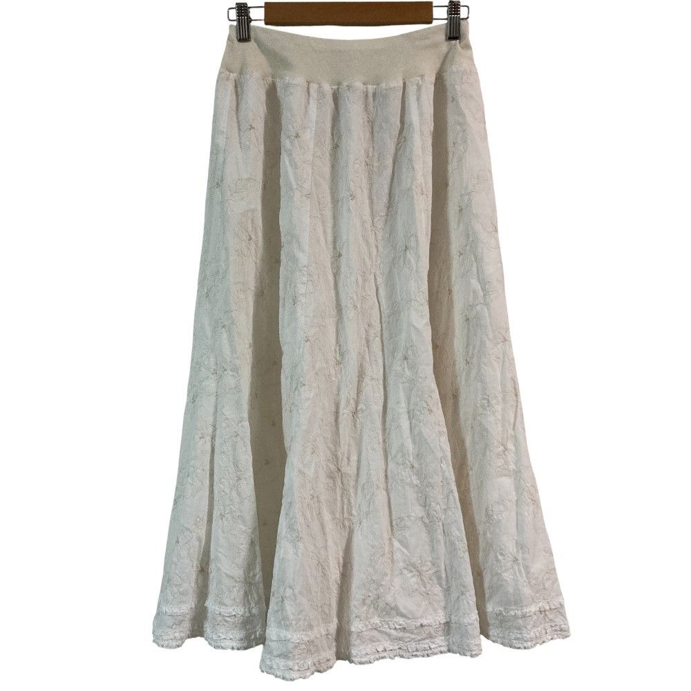 Other Other Ingeborg C Lawn Flower Embroidery Skirt Textile Skirts A2213FS073 DUTY FREE for USA Size ONE SIZE - 1 Thumbnail