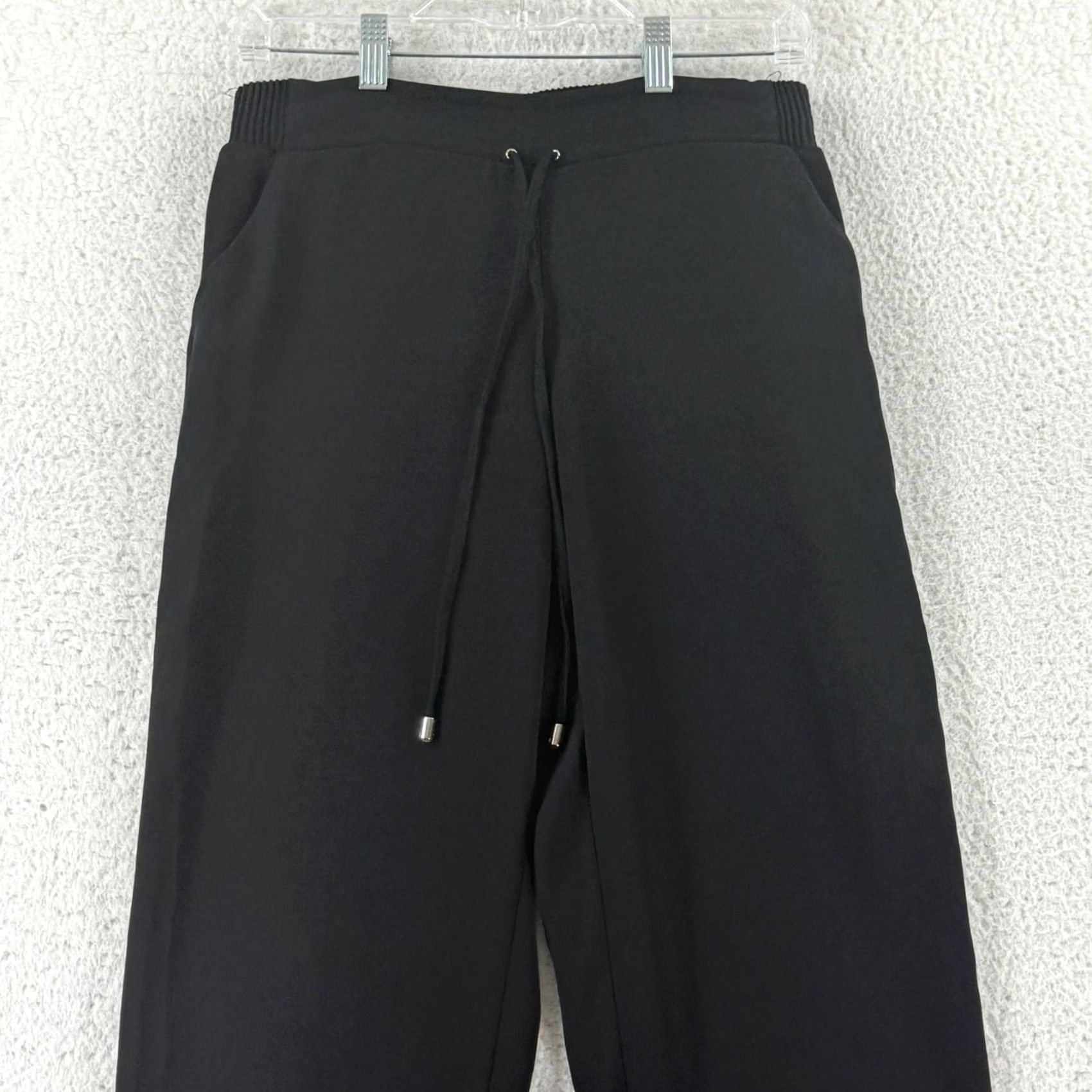Ted Baker TED BAKER Jogger Pants Women Small Black Drawstring Elastic Waist Casual Lounge Size 28" / US 6 / IT 42 - 3 Thumbnail