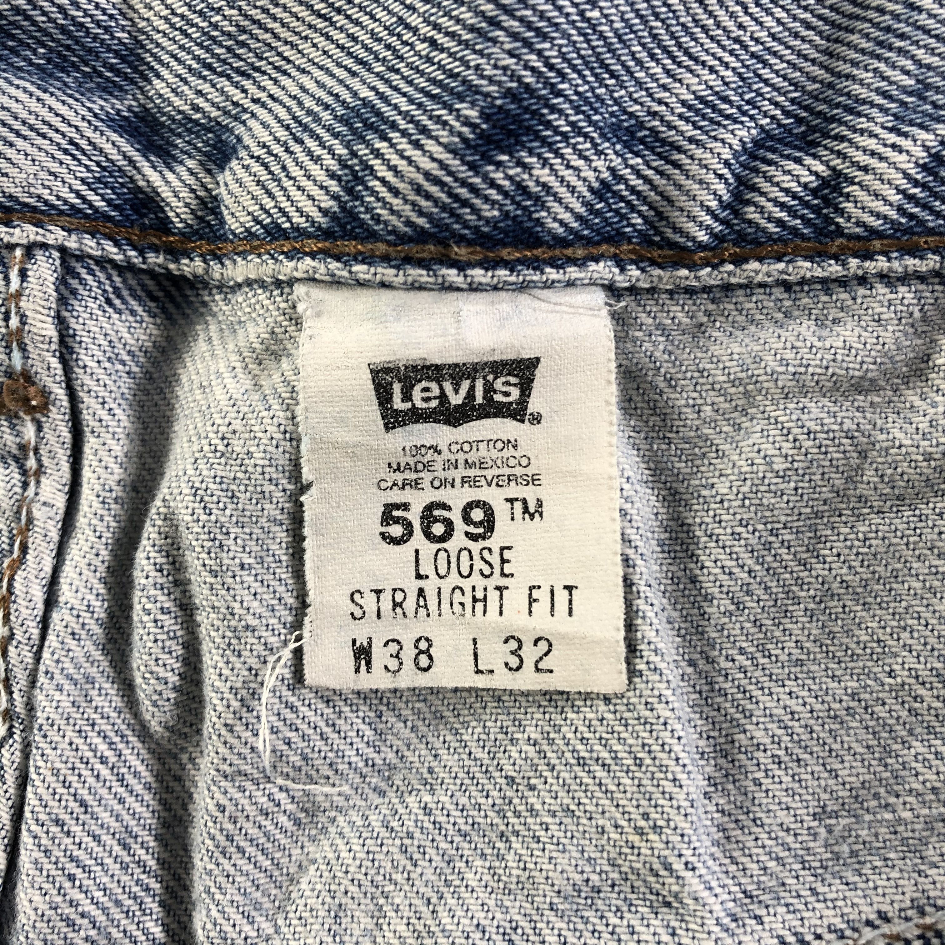 Levi's 90s Vintage Light Wash Levis 569 Jeans-J3296 Size US 39 - 12 Thumbnail
